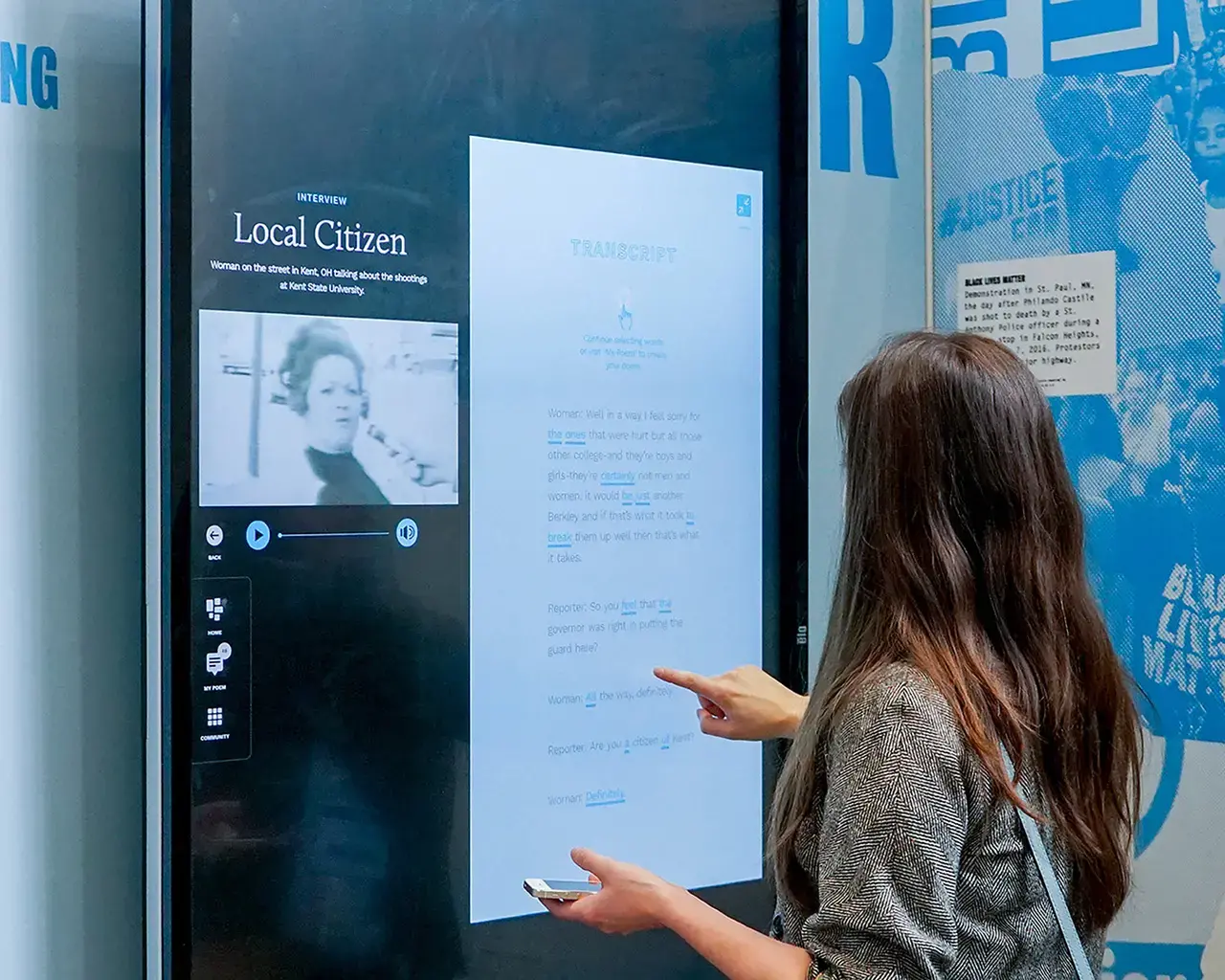 Armed with Our Voices: Story Wall, Wick Poetry Center, Kent State University. Photo by Each + Every.