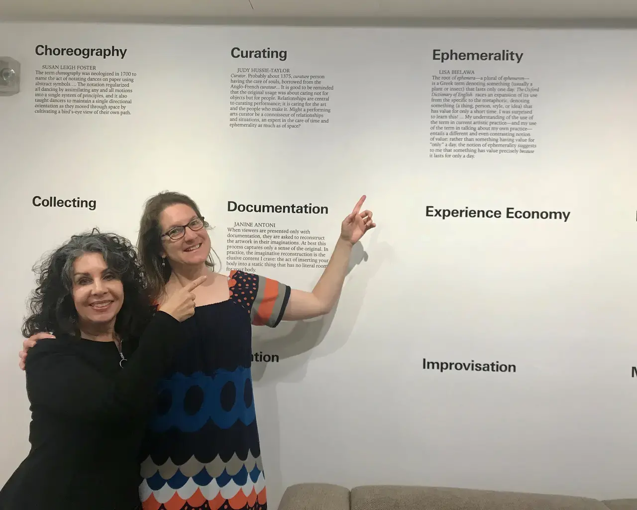 Paula Marincola (left), executive director of The Pew Center for Arts &amp; Heritage, and composer Lisa Bielawa (right) at the opening reception for&nbsp;In Terms of Performance&nbsp;at the Brooklyn Academy of Music (BAM).