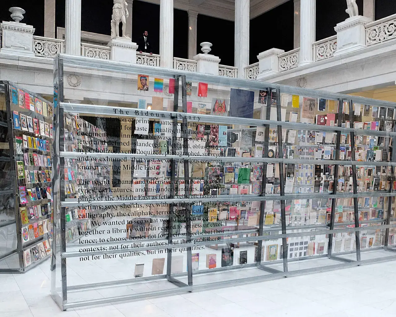 Bidoun Library installation at the Carnegie International, 2013. Image courtesy the Carnegie Museum.