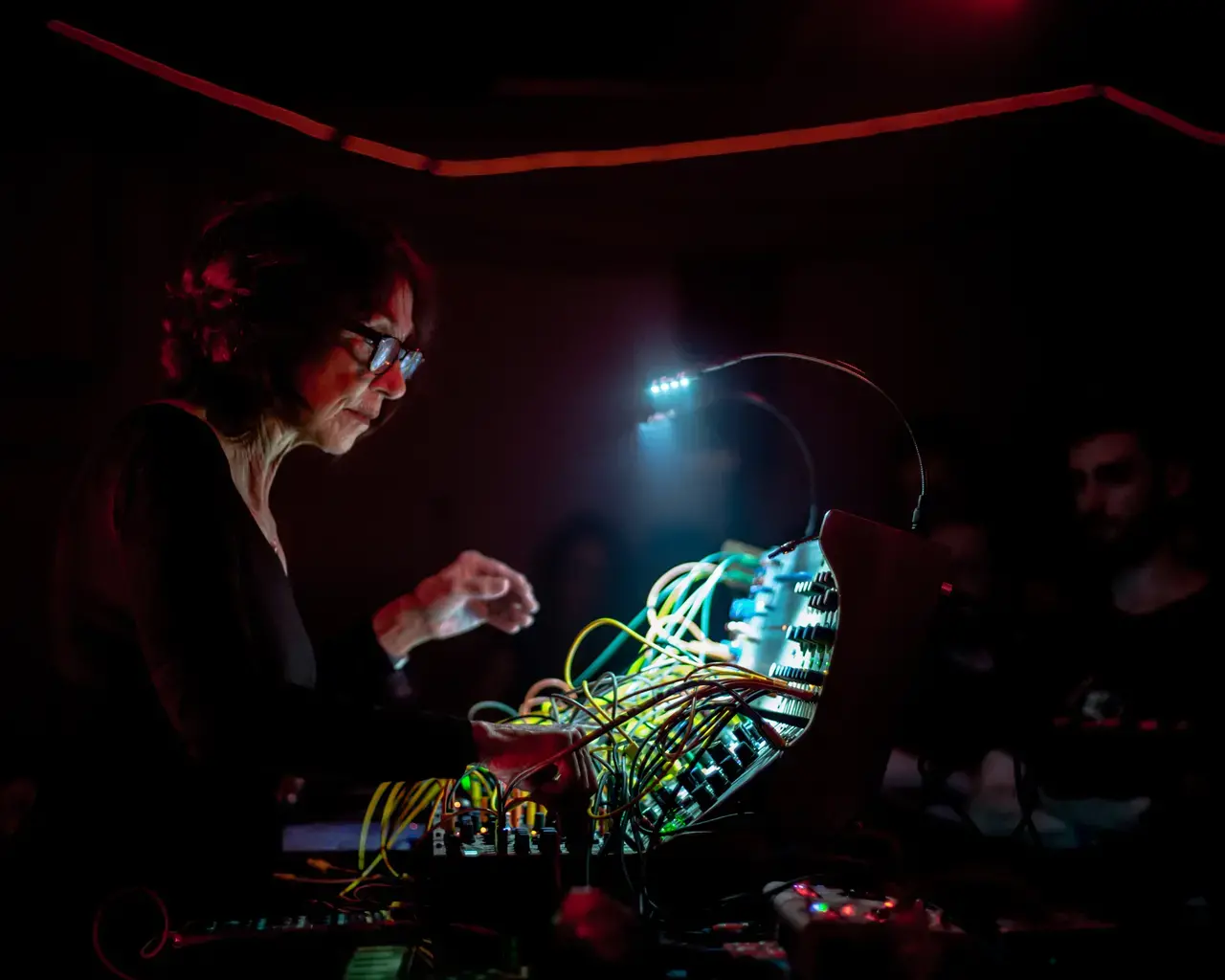 Suzanne Ciani in performance, 2016, Red Bull Music Academy. Photo by Maria Jose Govea.