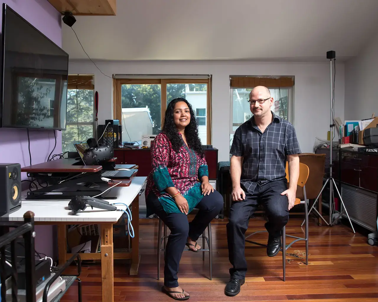 Michael Kuetemeyer &amp; Anula Shetty, 2017 Pew Fellows. Photo by Ryan Collerd.