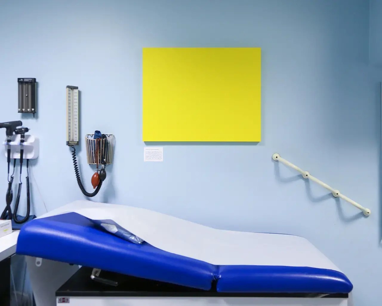 Pew Fellow Maia Chao, A Picture of Health,&nbsp;2022, installed in a doctor's office, Philadelphia, PA. Photo courtesy of the artist.