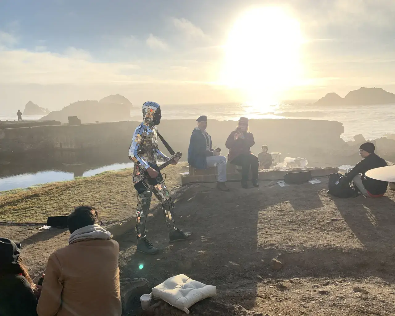 Tremble Staves,&nbsp;composed by Pew Fellow Raven Chacon, 2017-2019, performed amongst the collapsed ruins of the failed Sutro Baths in San Francisco’s Lands End. Photo courtesy of the artist.