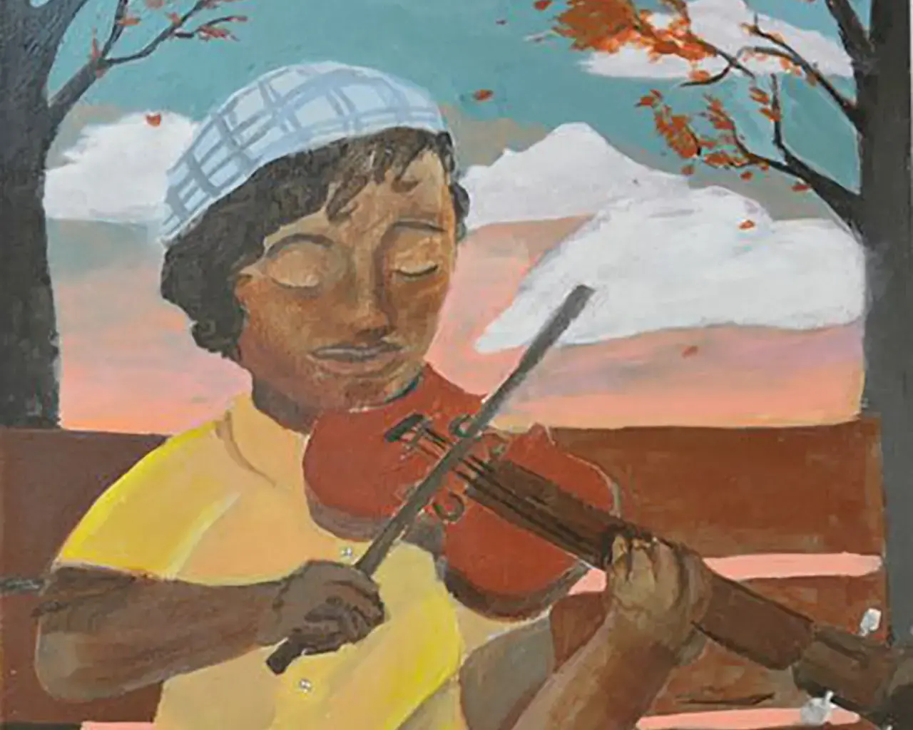 Painting&nbsp;by student&nbsp;of Olney Charter School for a Mural Arts program designed to teach about the history of Philadelphia's 7th Ward. Courtesy of the Mayors Fund for Philadelphia.