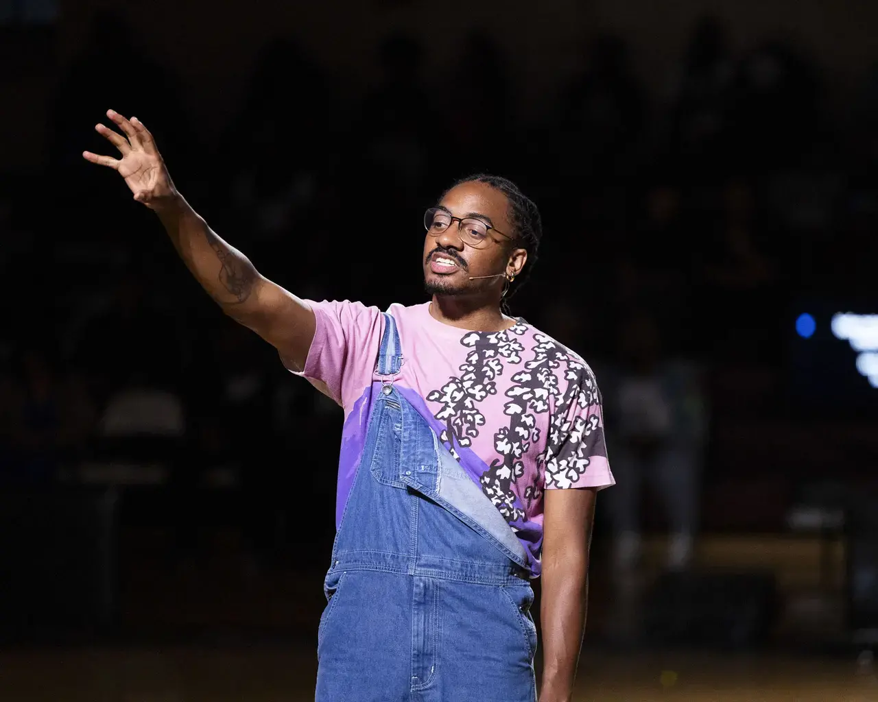 David Gaines performs in "Be Holding" at Girard College.