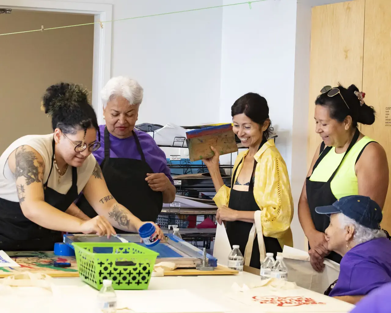 A screenprinting workshop hosted by Taller Puertorriqueño.