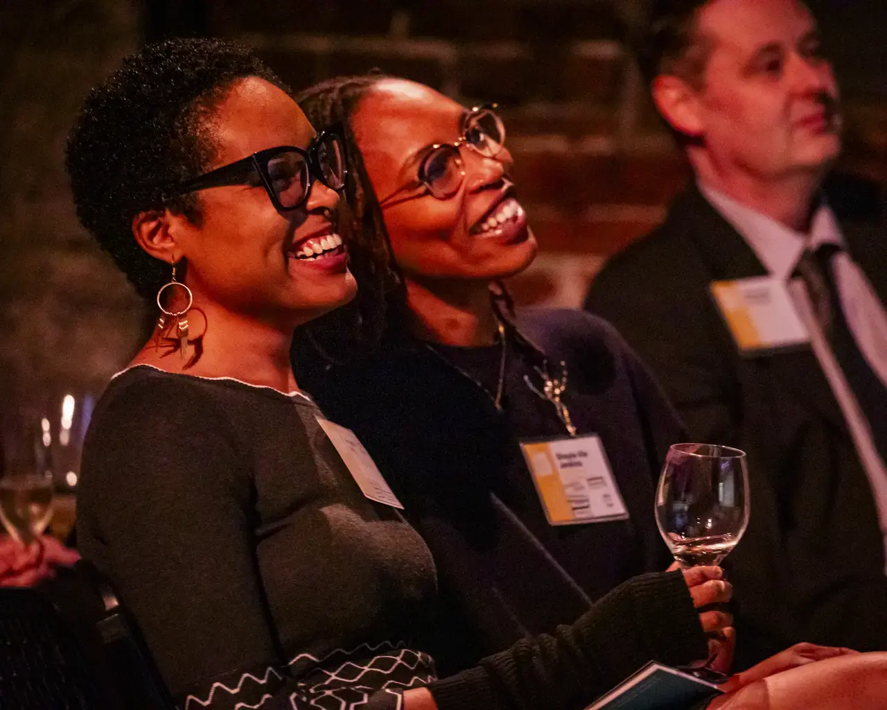 Angela Bey (Playwright, Christ Church Neighborhood House) and Shayla-Vie Jenkins (Dance Artist, Christ Church Neighborhood House). Photo by Ashley Smith, Wide Eyed Studios.