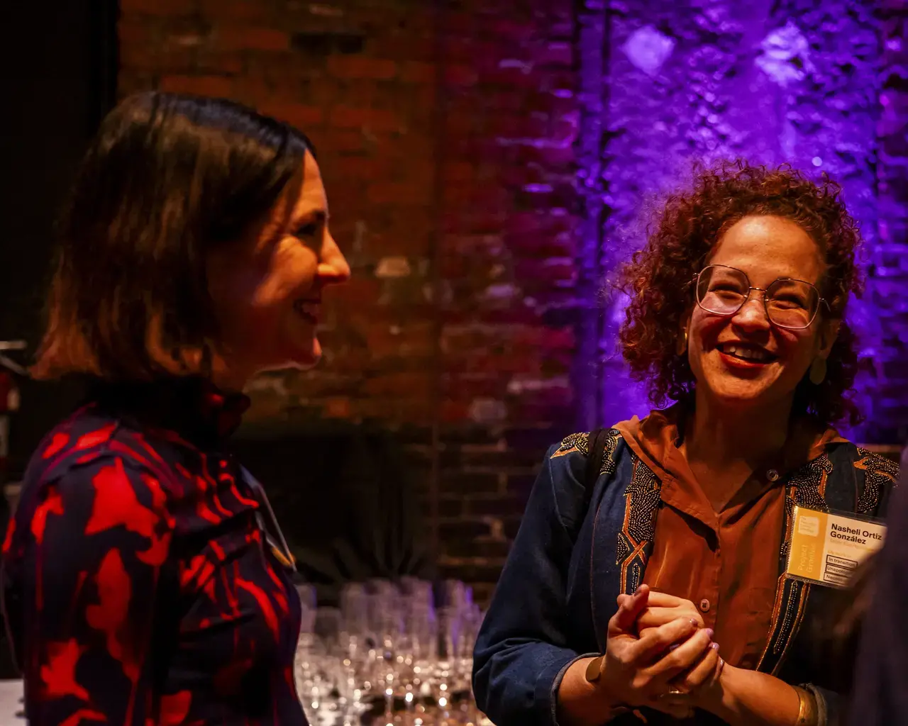 Kelly Shindler (Director of Exhibitions &amp; Public Interpretation, The Pew Center for Arts &amp; Heritage) and Nasheli Ortiz González (Executive Director, Taller Puertorriqueño). Photo by Ashley Smith, Wide Eyed Studios.