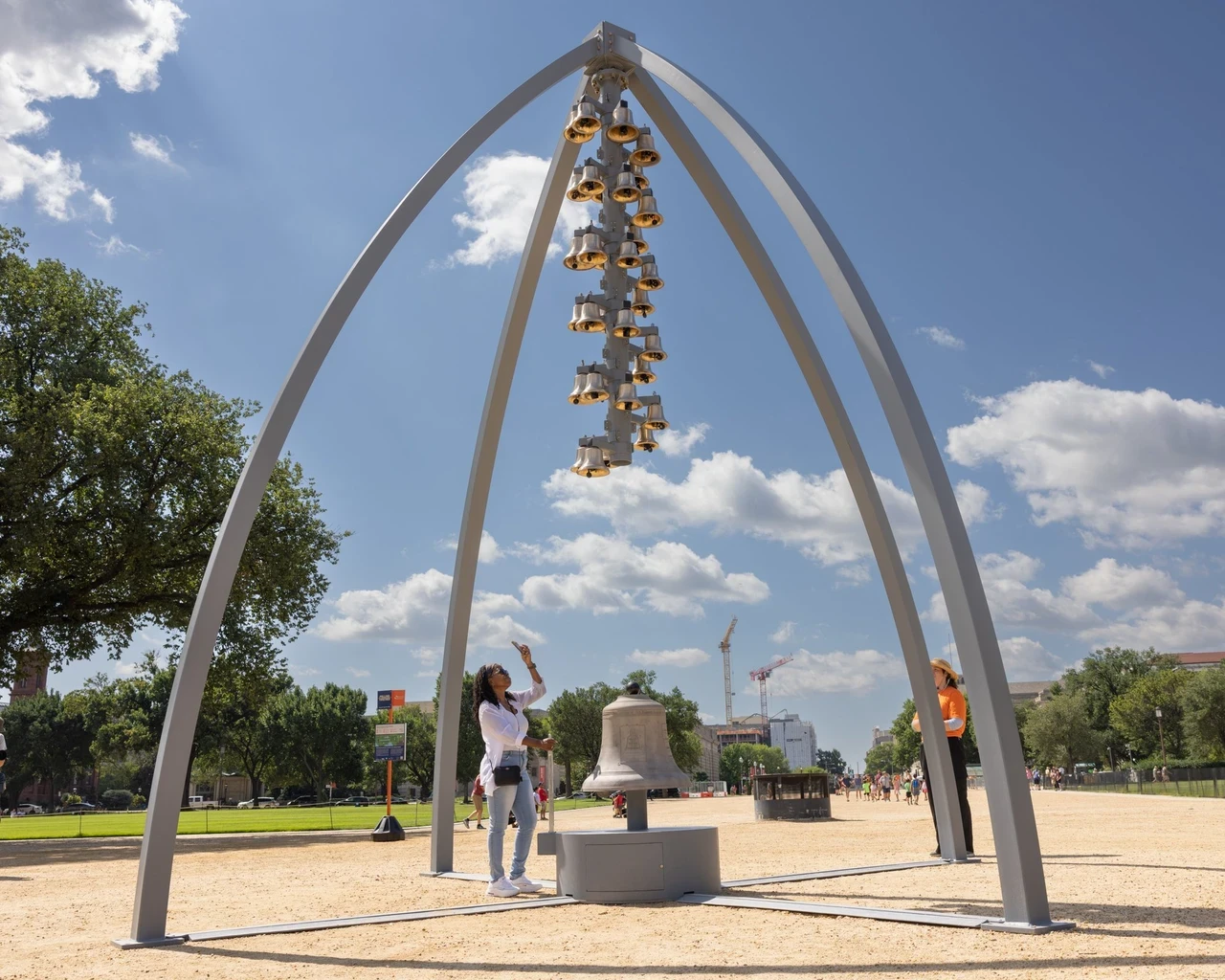 Paul Ramírez Jonas, Let Freedom Ring, 2022, Washington, DC. The Association for Public Art is installing the public artwork in Independence National Historical Park. Photo courtesy of the Association for Public Art.