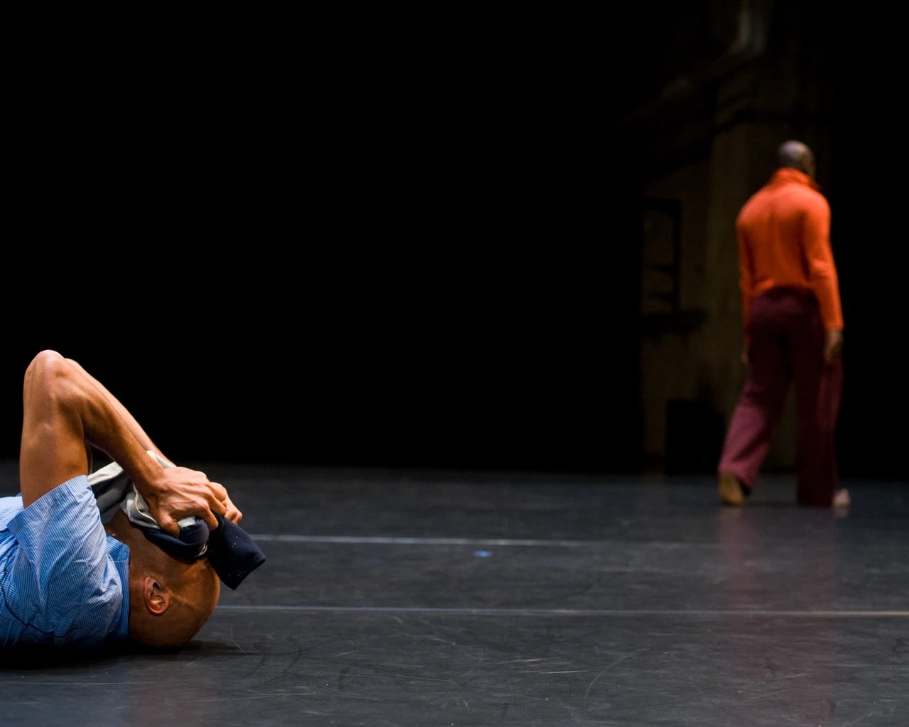Darrell Jones and Djedje Gervais in How Can You Stay in the House All Day and Not Go Anywhere?, 2010, created by Pew Fellow Ralph Lemon. Photo by Dan Merlo.