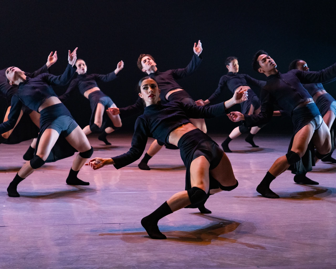 BalletX company performs choreographer Jennifer Archibald’s Maslow's Peak, 2024. Photo by Whitney Browne, courtesy of BalletX.&nbsp;