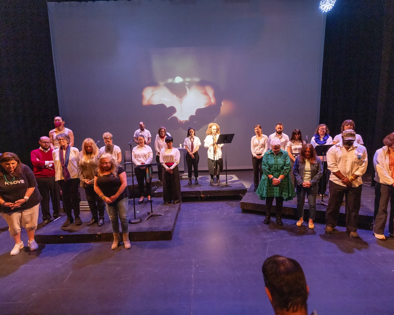Embracing the Light, 2024, co-presented by First Person Arts, Mural Arts, and the City of Philadelphia Department of Behavioral Health and Intellectual disAbility Services. Photo by Steve Weinik.