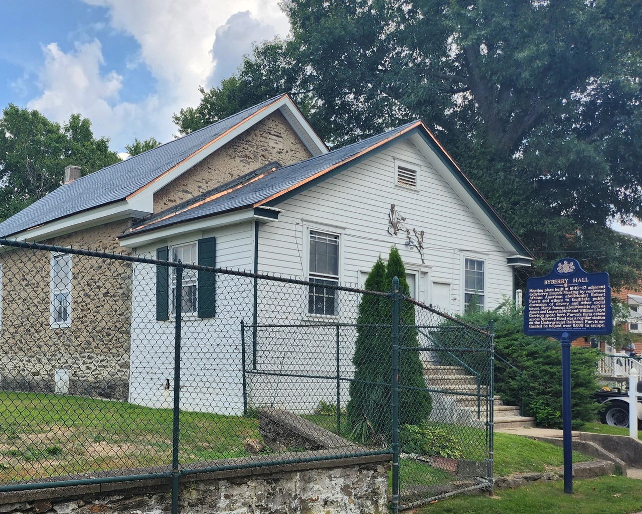 Byberry Hall, built in 1847 by noted African American abolitionist Robert Purvis for antislavery meetings. Photo by Jack McCarthy.&nbsp;