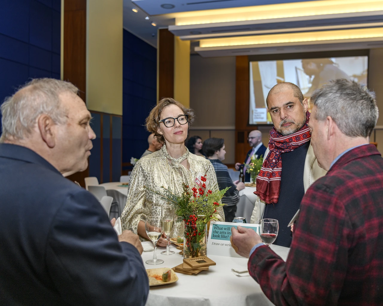 Jack McCarthy (Project Director, Preservation Alliance for Greater Philadelphia), Stewart Thorndike (2024 Pew Fellow and filmmaker), Arun Kundnani (author), and Tuomi Forrest (Executive Director, Historic Germantown). Photo by Constance Mensh.