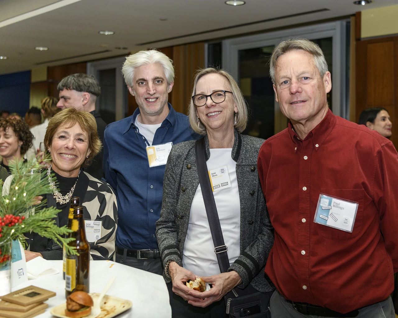 Jane Billings (Board Member, Tempesta di Mare), Zak Berkman (Producing Artistic Director, People's Light), Jane Moss (Director of Development, People's Light), and Paul Billings. Photo by Constance Mensh.