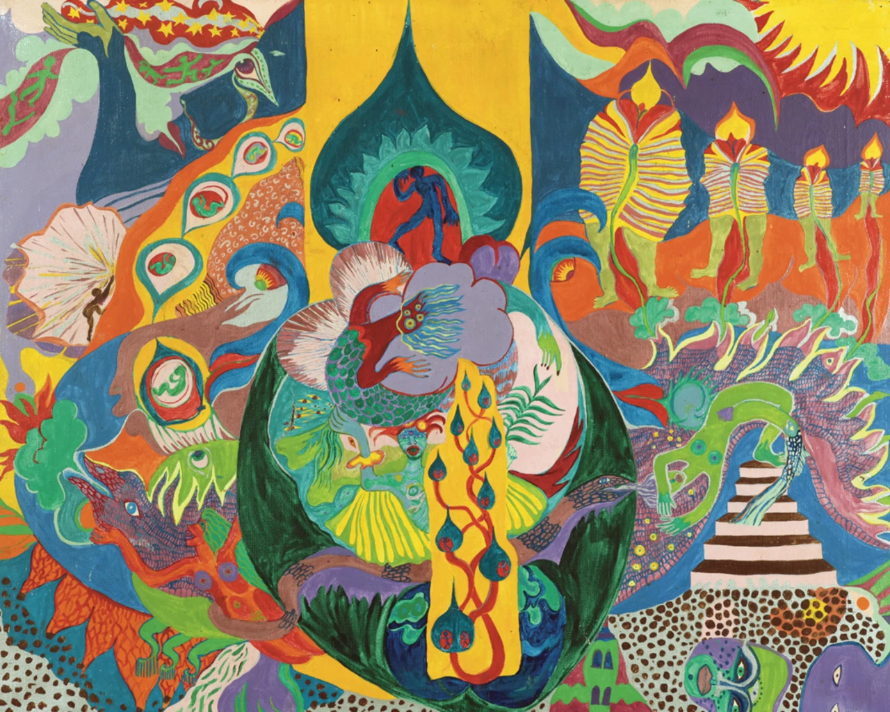 Moki Cherry, Painting About Life, 1968. Photo courtesy of Ars Nova Workshop.