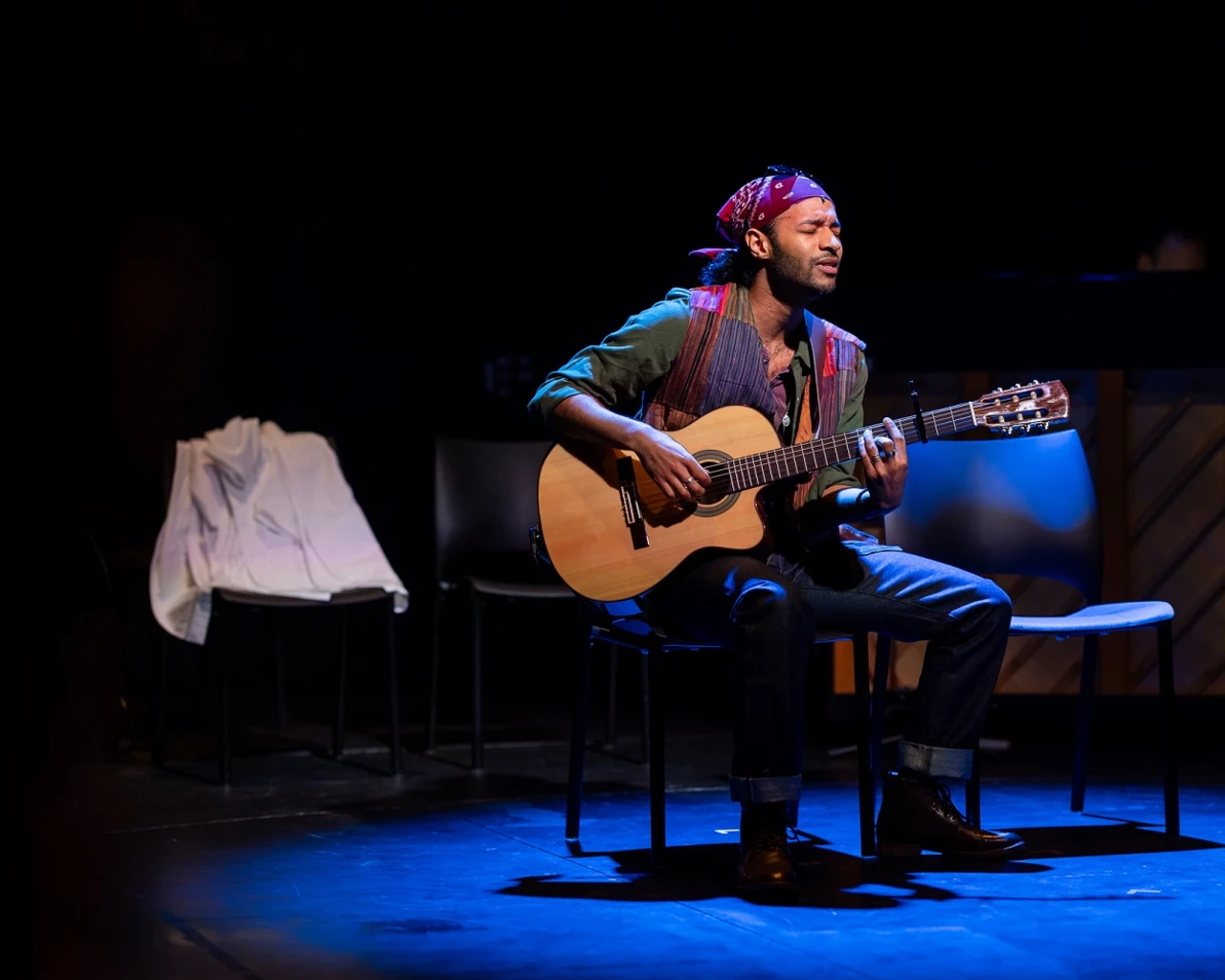 Jordan Dobson in Night Side Songs at Philadelphia Theatre Company. Photo by Nile Scott Studios.