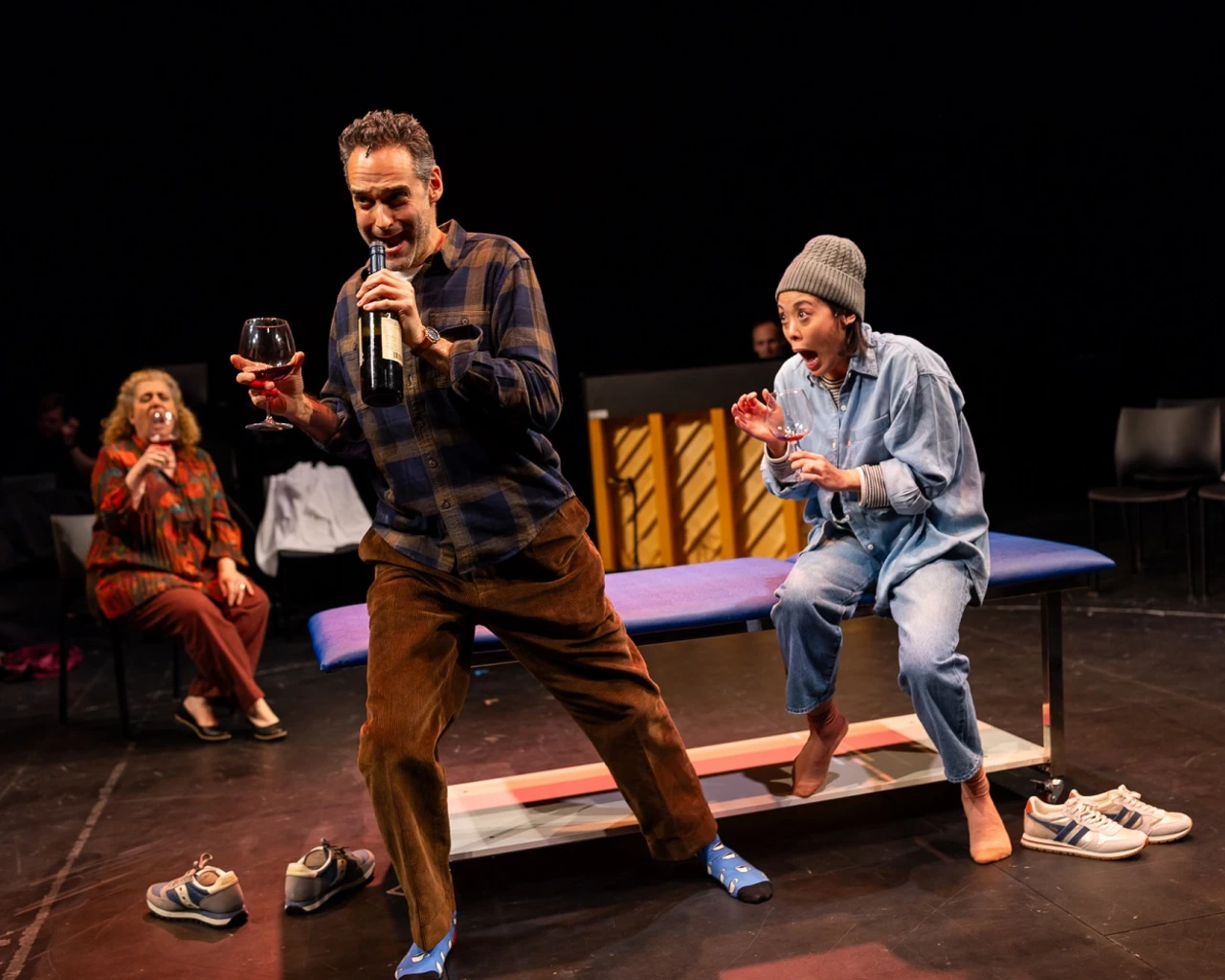 Mary Testa, &nbsp;Jonathan Raviv, and Brooke Ishibashi in Night Side Songs at Philadelphia Theatre Company. Photo by Nile Scott Studios.