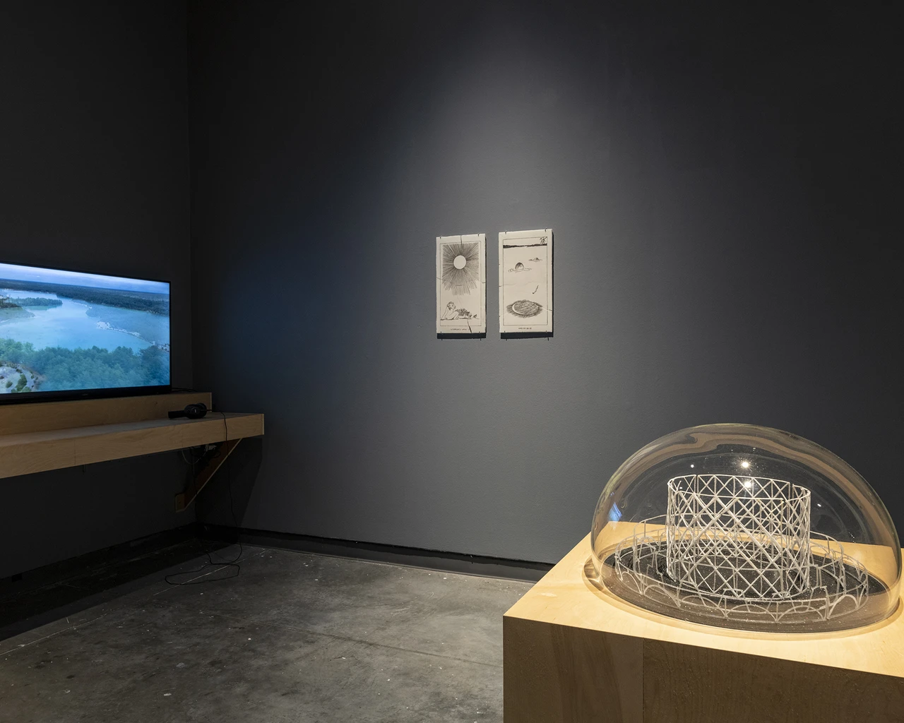 Pew Fellow Kristen Neville Taylor, End-of-Days (installation view), 2022, part of the exhibition Through a Glass Darkly at Delaware Contemporary, Wilmington, DE. Photo by Constance Mensh.