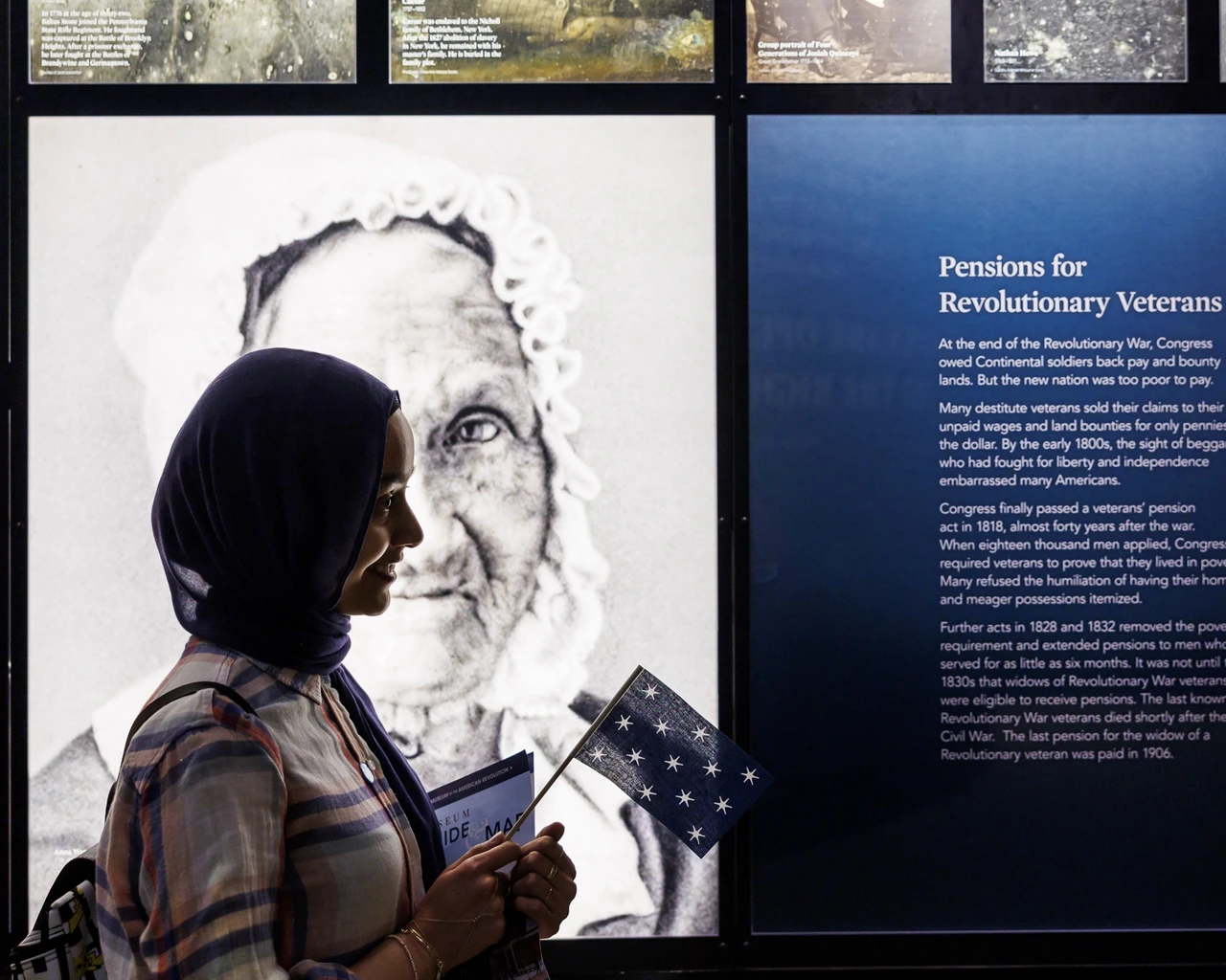 A guest at the Museum of the American Revolution. Photo courtesy of MoAR.