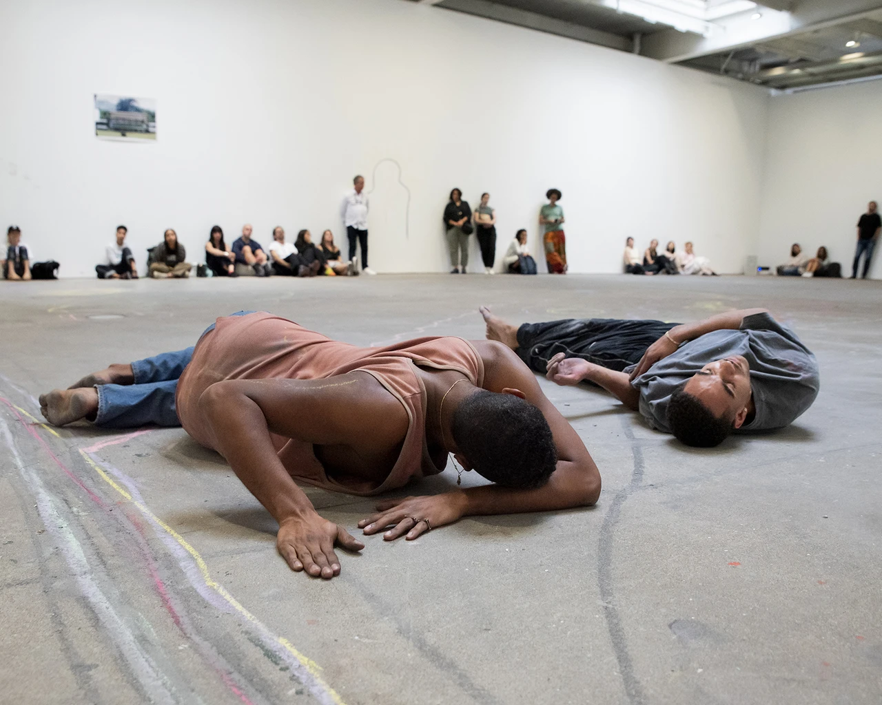 Pew Fellow Jonathan González, De La Preference Du Corps (Body Preferences), 2024. Performance view, David Zwirner, New York, NY, August 29, 2024. Duet Performer, Alexis De La Rosa. Photo by Julieta Cervantes.