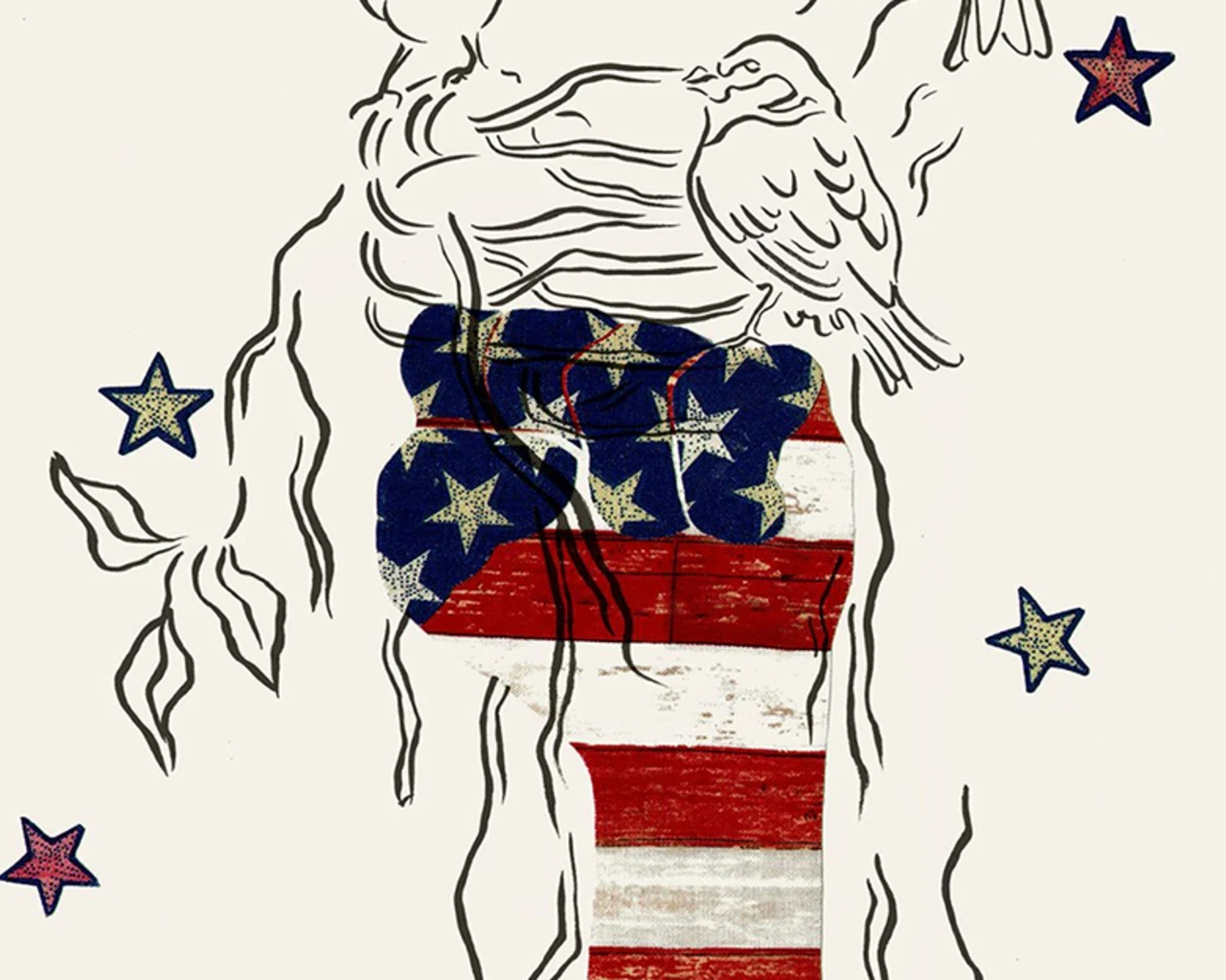 V. Cybil Charlier, What happens to a dream deferred, 2020, screenprint, 18” x 12”, printed and published by Coronado Printstudio, Austin, TX.&nbsp;Image courtesy of The Print Center.