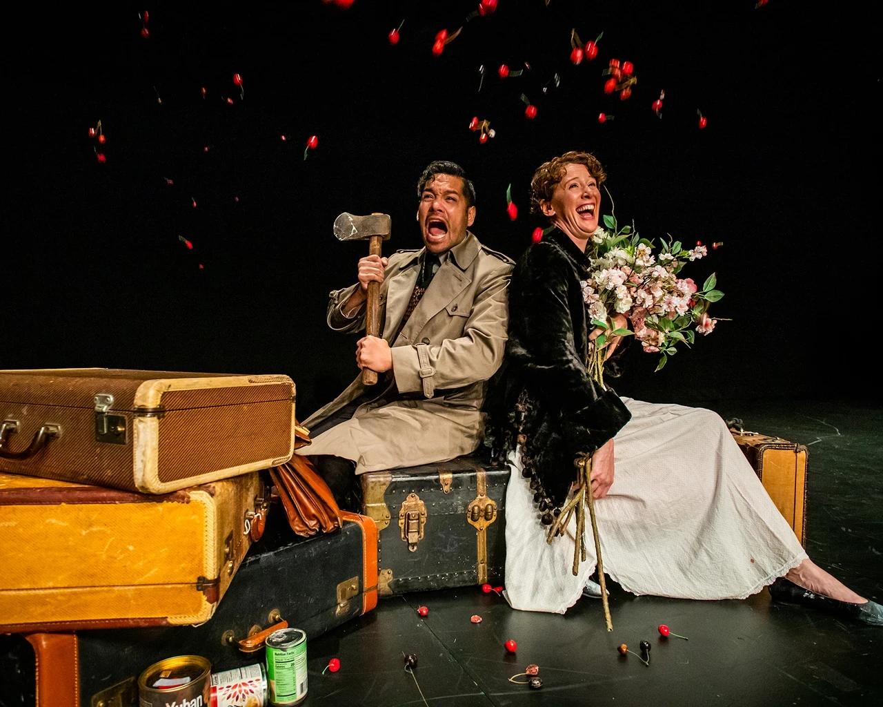 Justin Jain and Krista Apple in Anton Chekhov’s The Cherry Orchard, The Wilma Theater, 2022. Photo by Ashley Smith, Wide Eyed Studios.&nbsp;