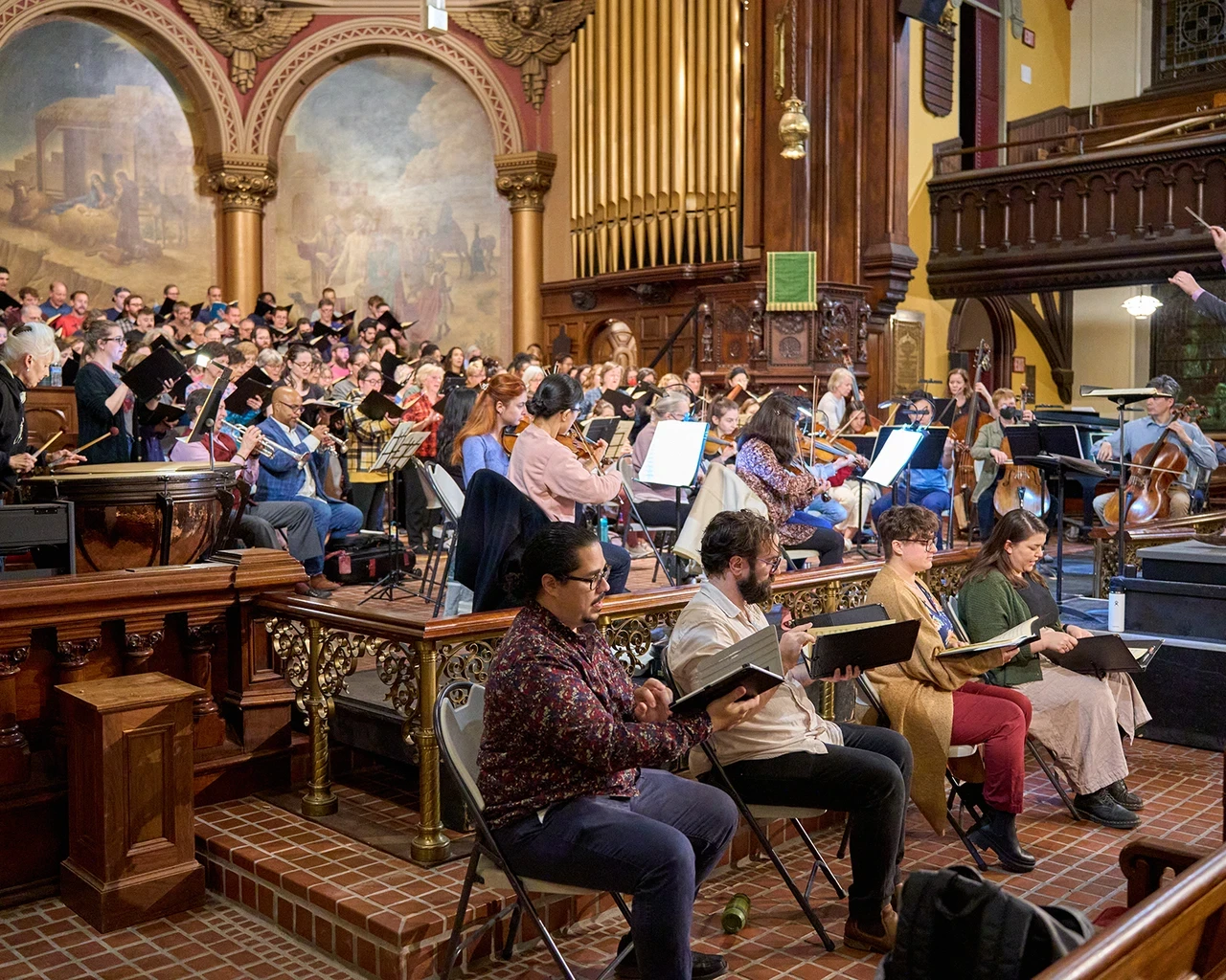 Mendelssohn Chorus of Philadelphia, We Reply To Violence, rehearsal, 2023. Photo by Torello Productions.