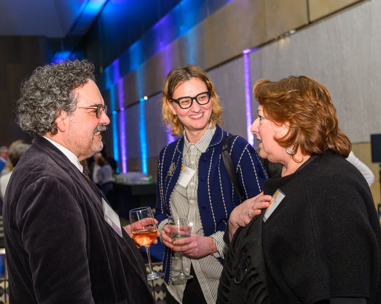 Luis Croquer (Interim Director of Project Grant Programs, The Pew Center for Arts &amp; Heritage), Lauren Rosenblum (Jensen Bryan Curator, The Print Center), Liz Spungen (Executive Director, The Print Center).&nbsp;Photo by Constance Mensh.