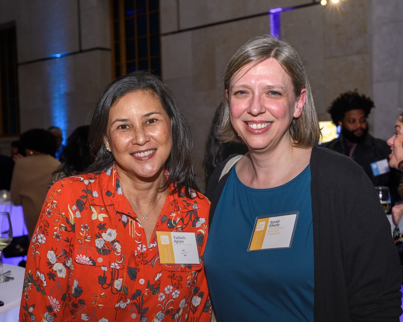 Tailinh Agoyo (Co-founder and Executive Director, We Are The Seeds) and Sarah Eberle (Creative Director, Delaware River Waterfront Corporation). Photo by Constance Mensh.