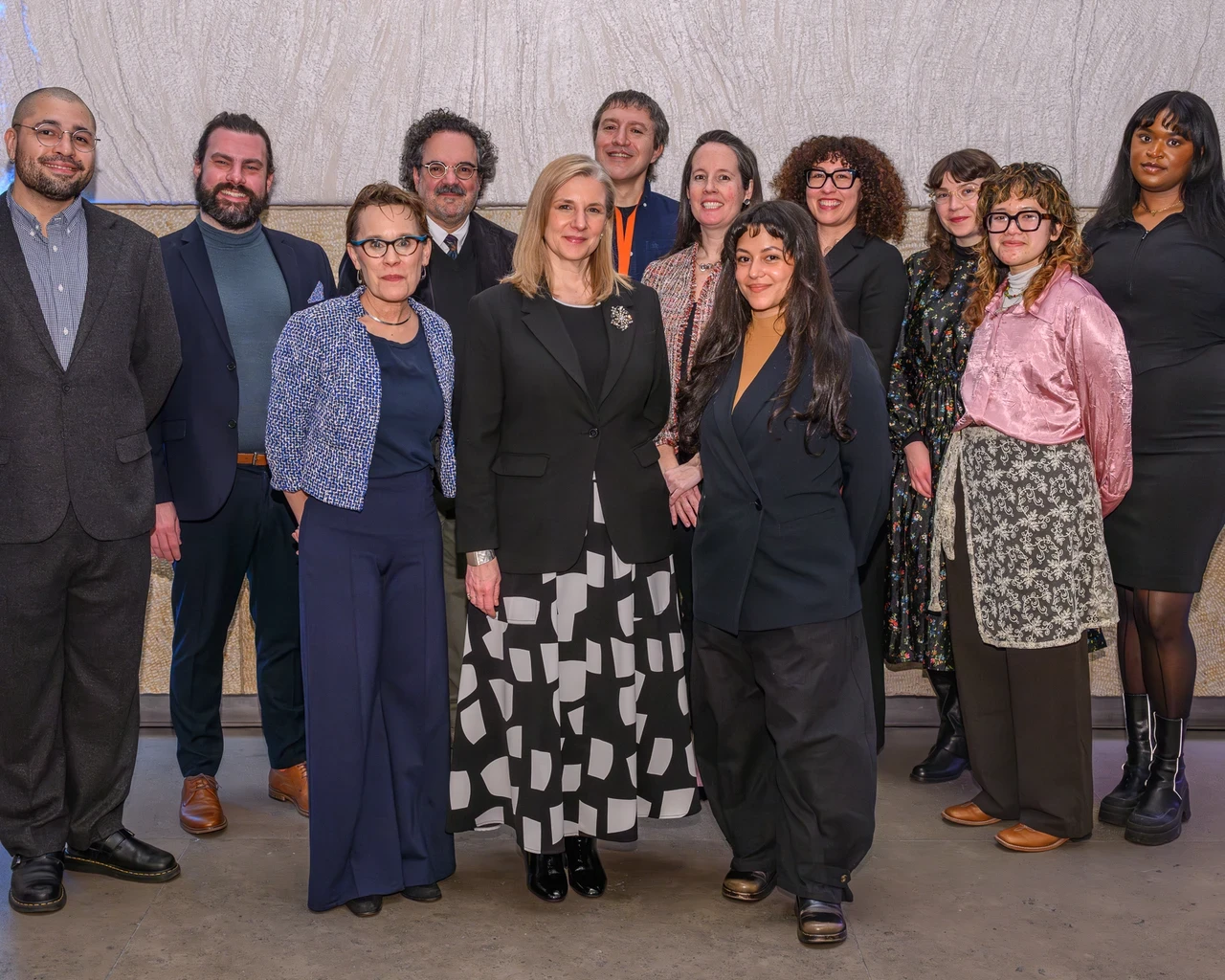 The Pew Center for Arts &amp; Heritage staff (clockwise from left) Zach Blackwood, Alec Unkovic, Luis Croquer, John Vettese, Scarlett McCahill, Christina Vassallo, Bailey Dodds, Jordan Garlic, Alfiatul Nurdin, Heidie Mojica, Megan Dutch, and Murph Henderson.&nbsp;Photo by Constance Mensh.