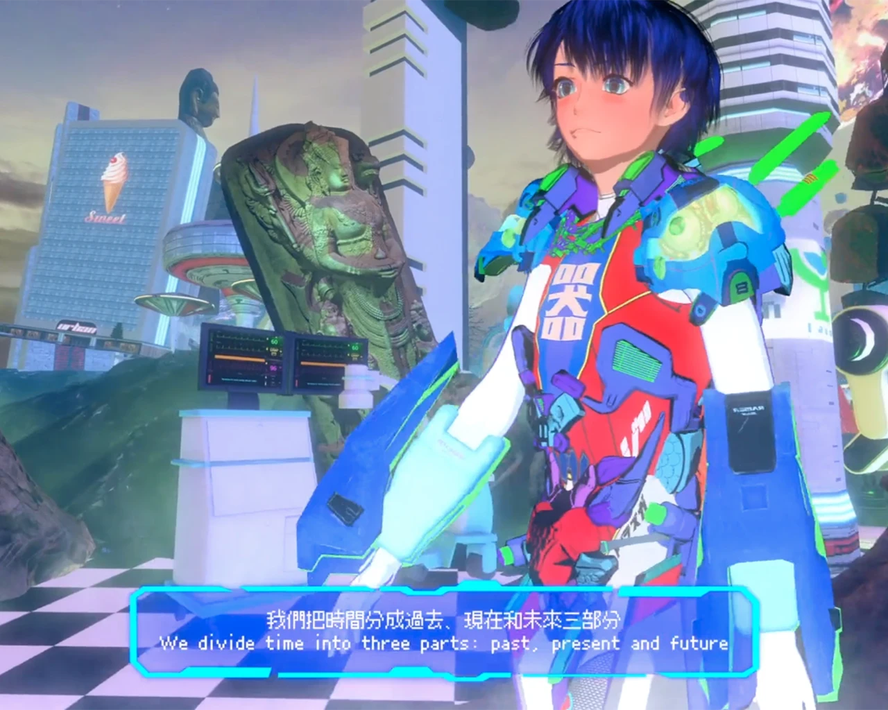 Lu Yang, Game Film, The Great Adventure of Material World, 2020, film still. Image courtesy of the Leonard Pearlstein Gallery.&nbsp;