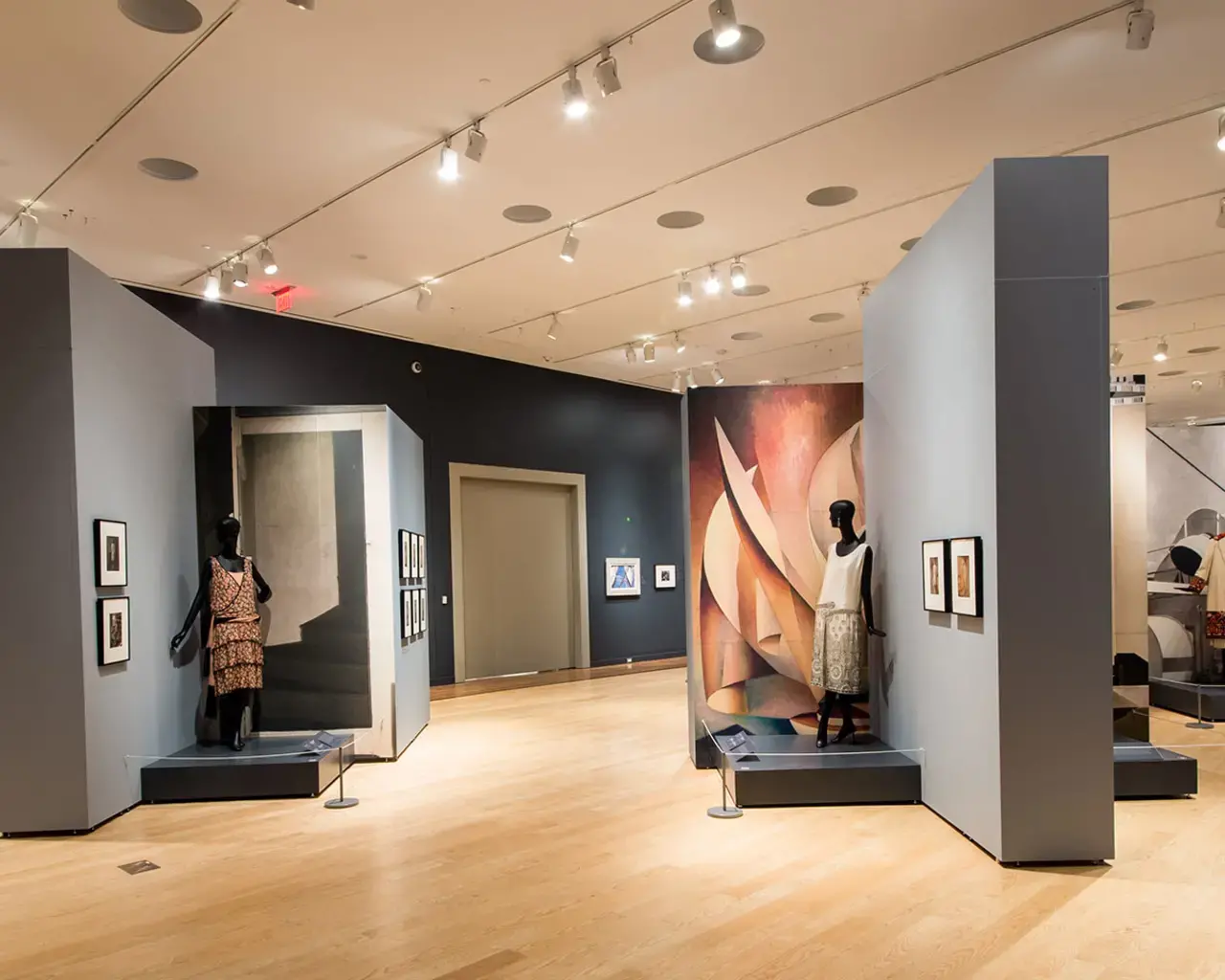 Charles Sheeler: Fashion, Photography, and Sculptural Form, installation view, James A. Michener Art Museum, 2016. Photo by Dara N. King.