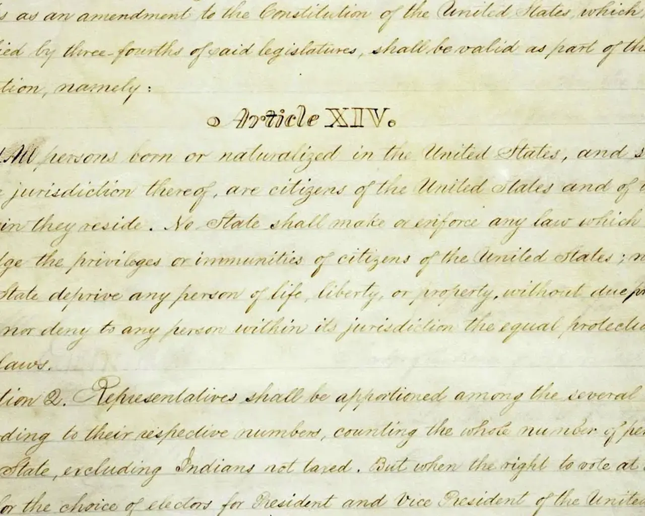 "Reconstruction and the Fourteenth Amendment Project," the 14th Amendment, adopted July 28, 1868. Photo courtesy of the National Constitution Center.