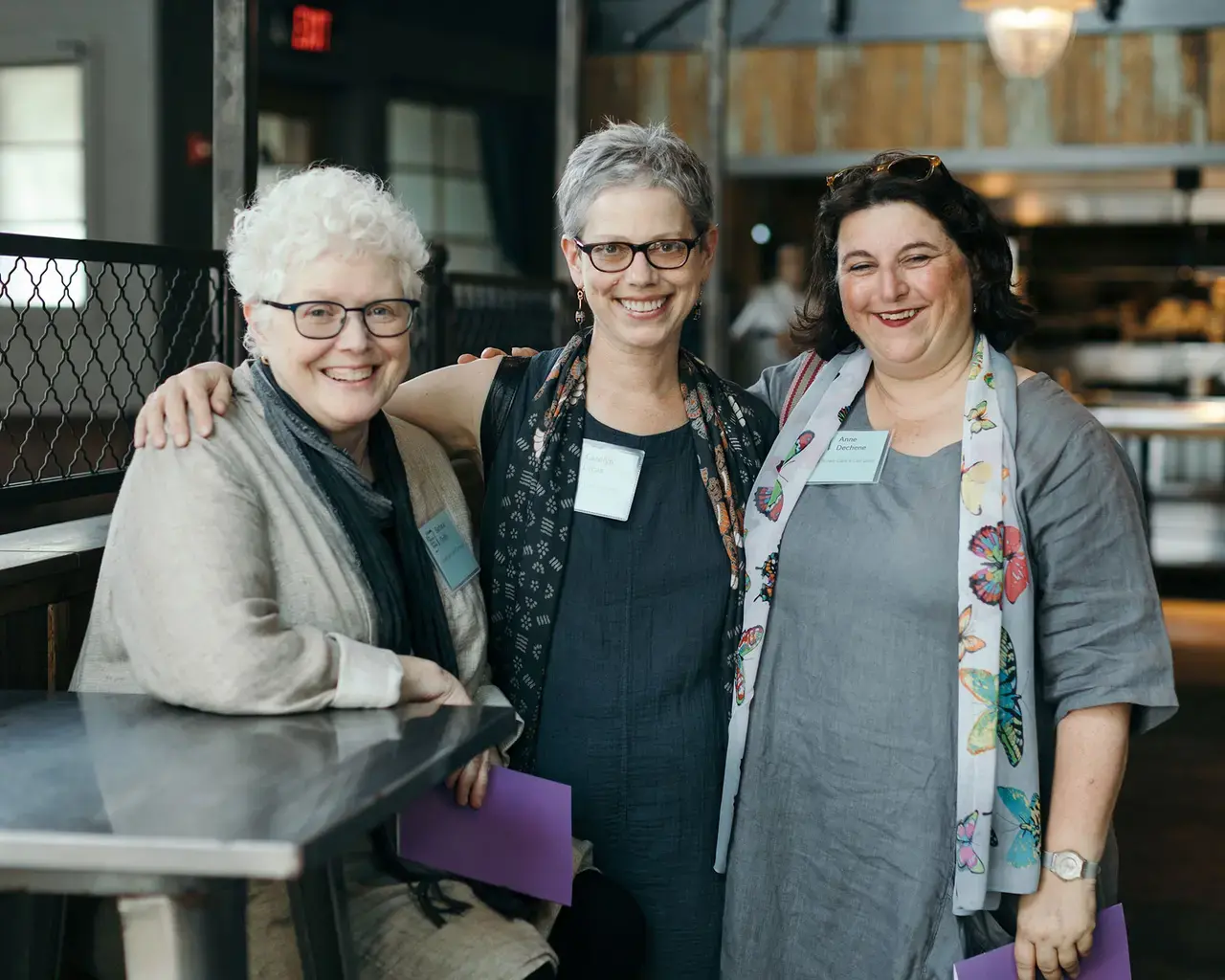 From left to right: Barbara Dufty Carolyn Lucas, and Anne Dechene, all of Trisha Brown Dance Company. Photo by Sabina Sister.