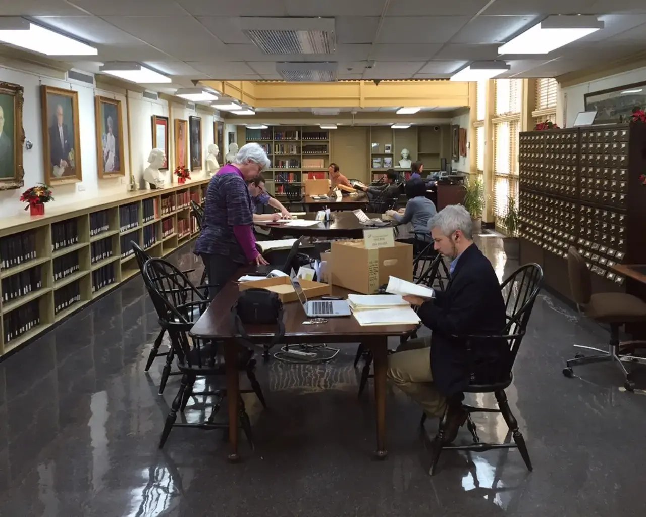 Presbyterian Historical Society reading room, January 2018. Photo courtesy of Presbyterian Historical Society.