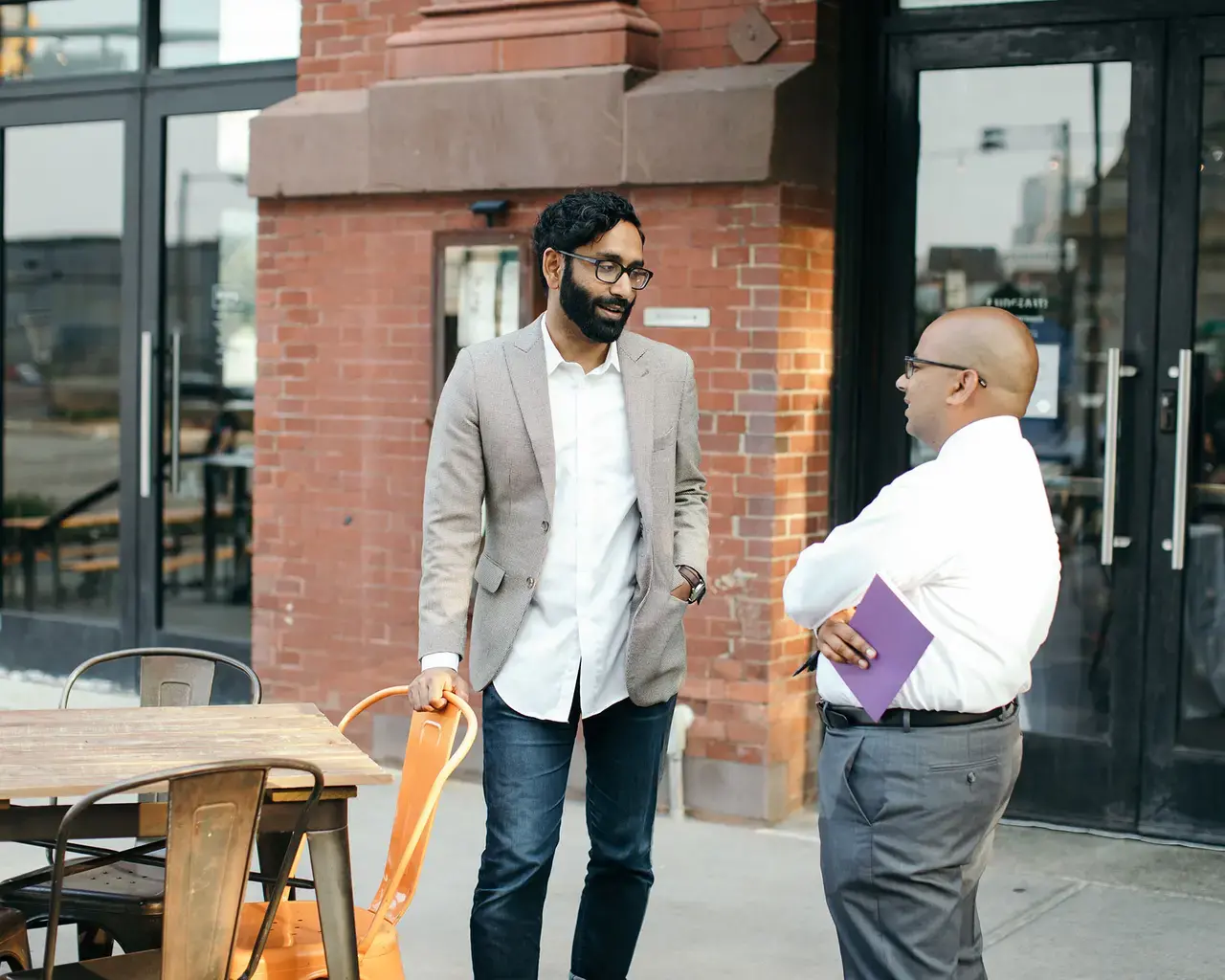 Imran Siddiquee and Samip Mallick of South Asian American Digital Archive. Photo by Sabina Sister.