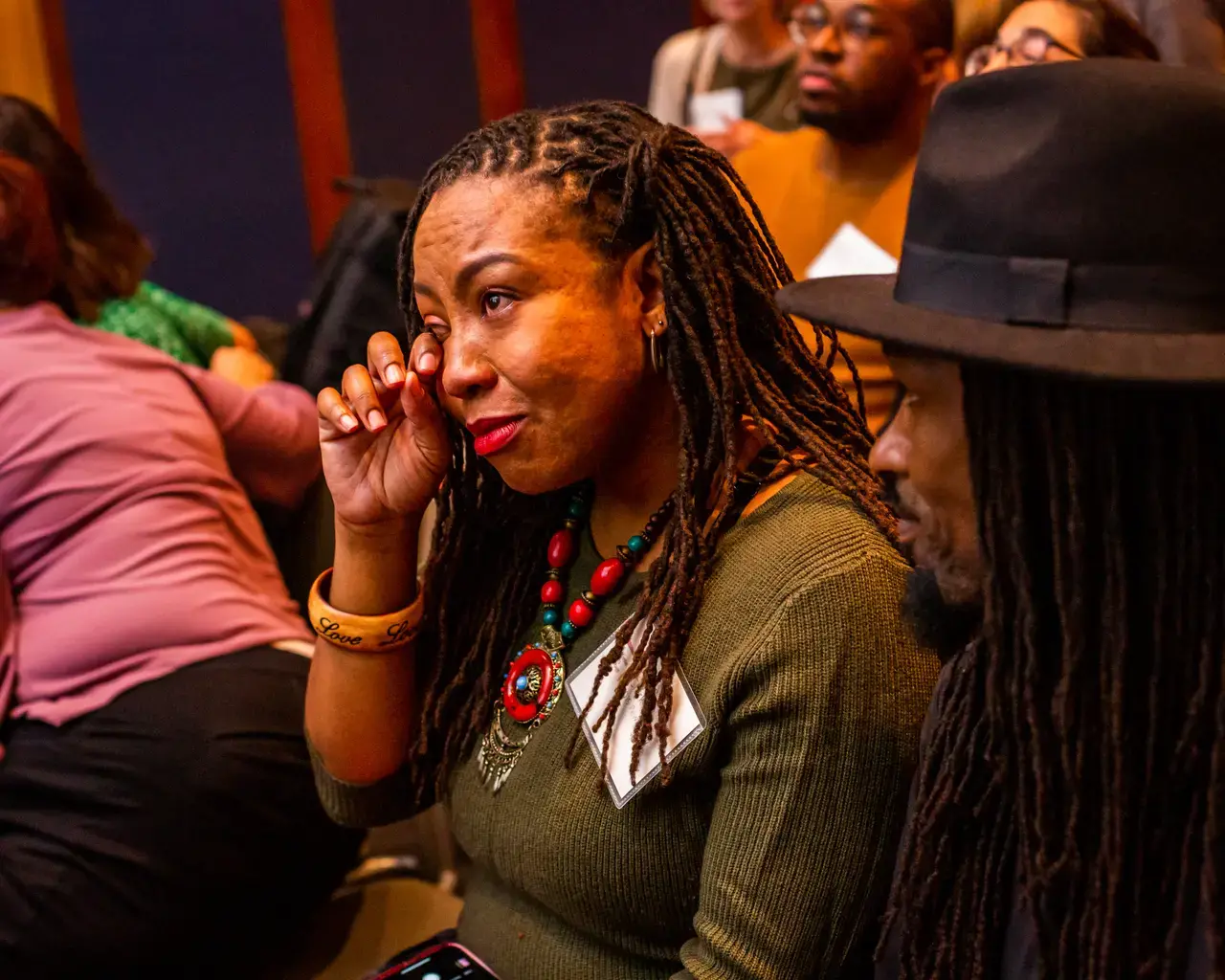 2019 Pew Fellow Dinita Clark and Kyle Clark at The Pew Center for Arts &amp; Heritage 2019 grantee celebration. Photo by Ashley Smith of Wide Eyed Studios.