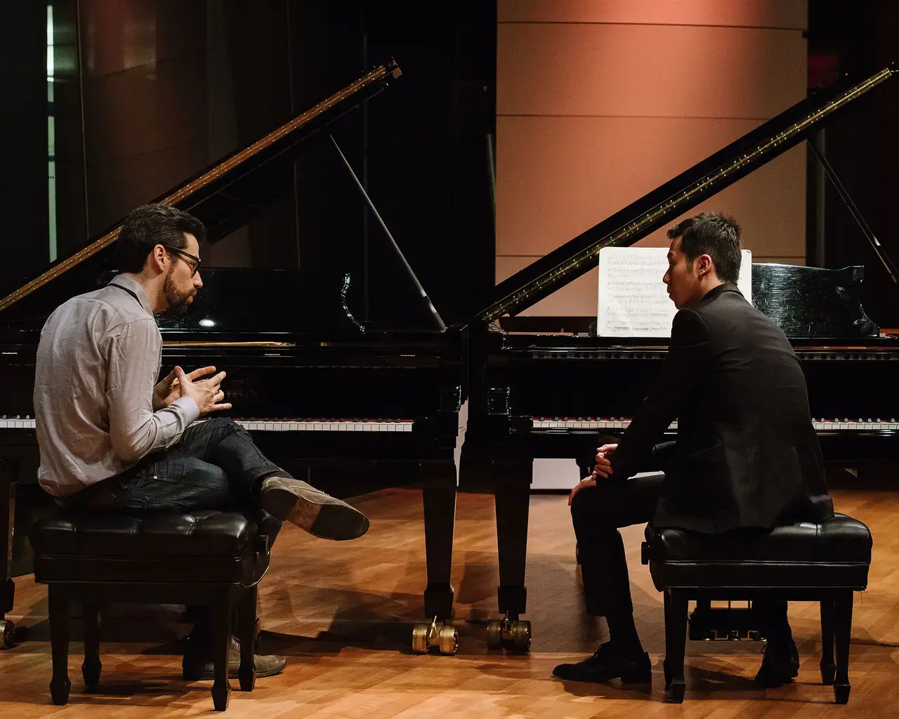 Jonathan Biss and Soohong Park. Photo by Fadi Kheir.