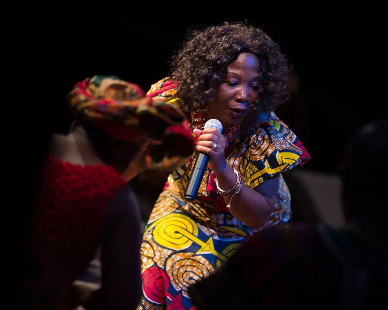 Zaye Tete in performance at World Cafe Live. Photo by JJ Tiziou.