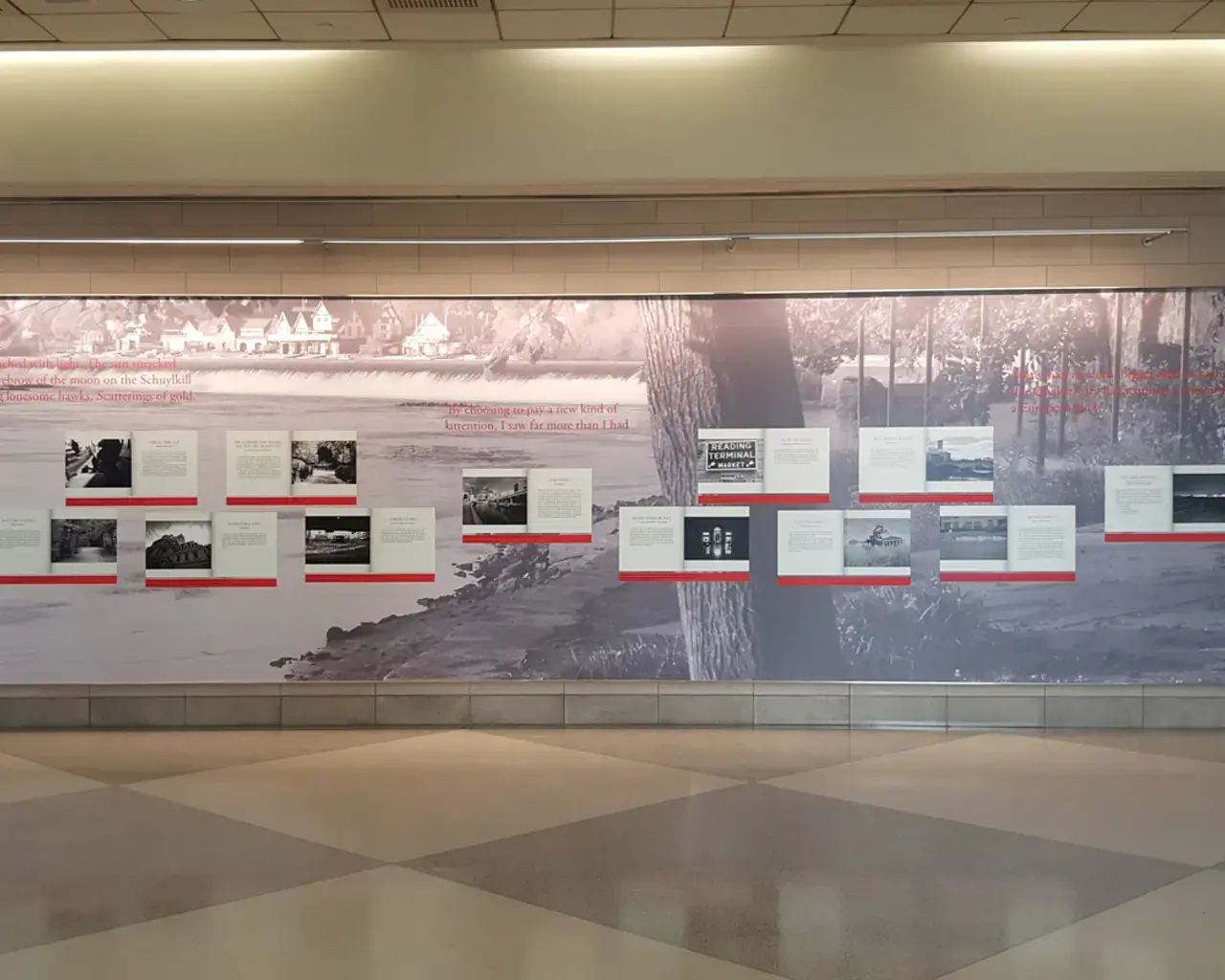 Beth Kephart, LOVE: A Philadelphia Affair, 2016, Philadelphia International Airport, Terminal D. Photo courtesy of Philadelphia International Airport.