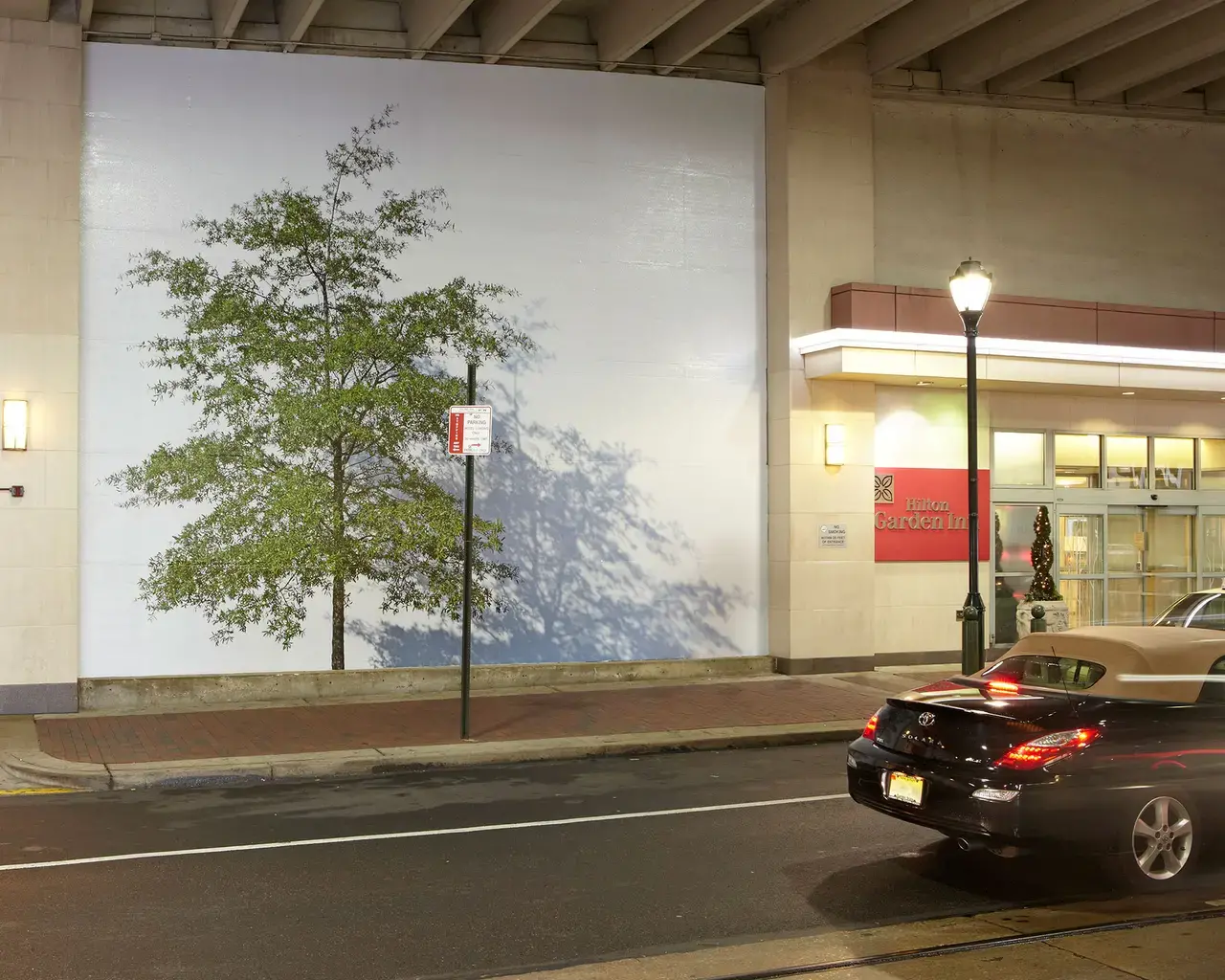 Richard Torchia and Aaron Igler, Study for Live Tree, 2013, photographic mural, 28&#39; x 25&#39;, Hilton Garden Inn, Philadelphia. Photo by Aaron Igler.