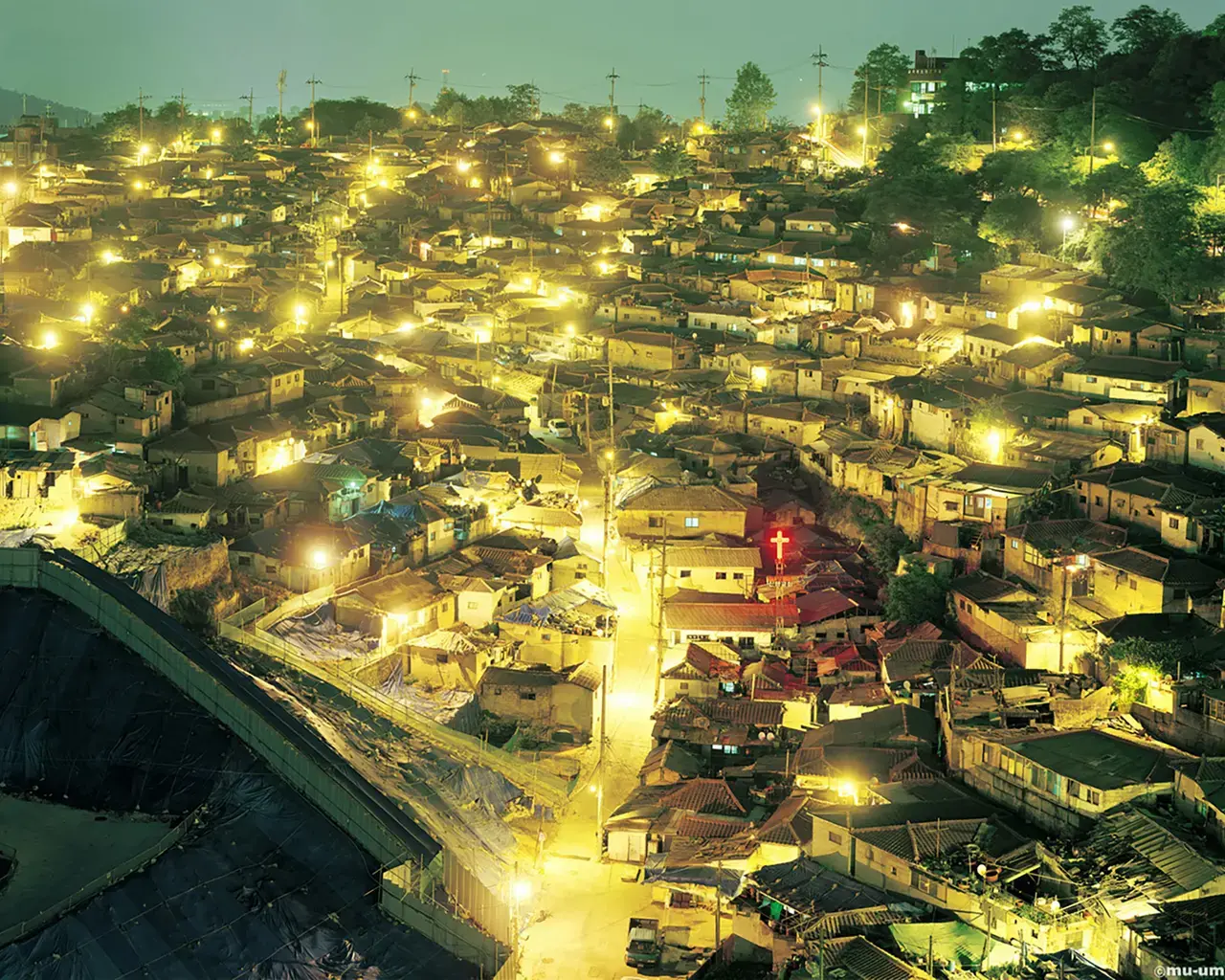 Ahn Sekwon, Lights of Wolgok-dong, 2005, digital C-print, 70.8" x 94.5". Photo courtesy of the artist.