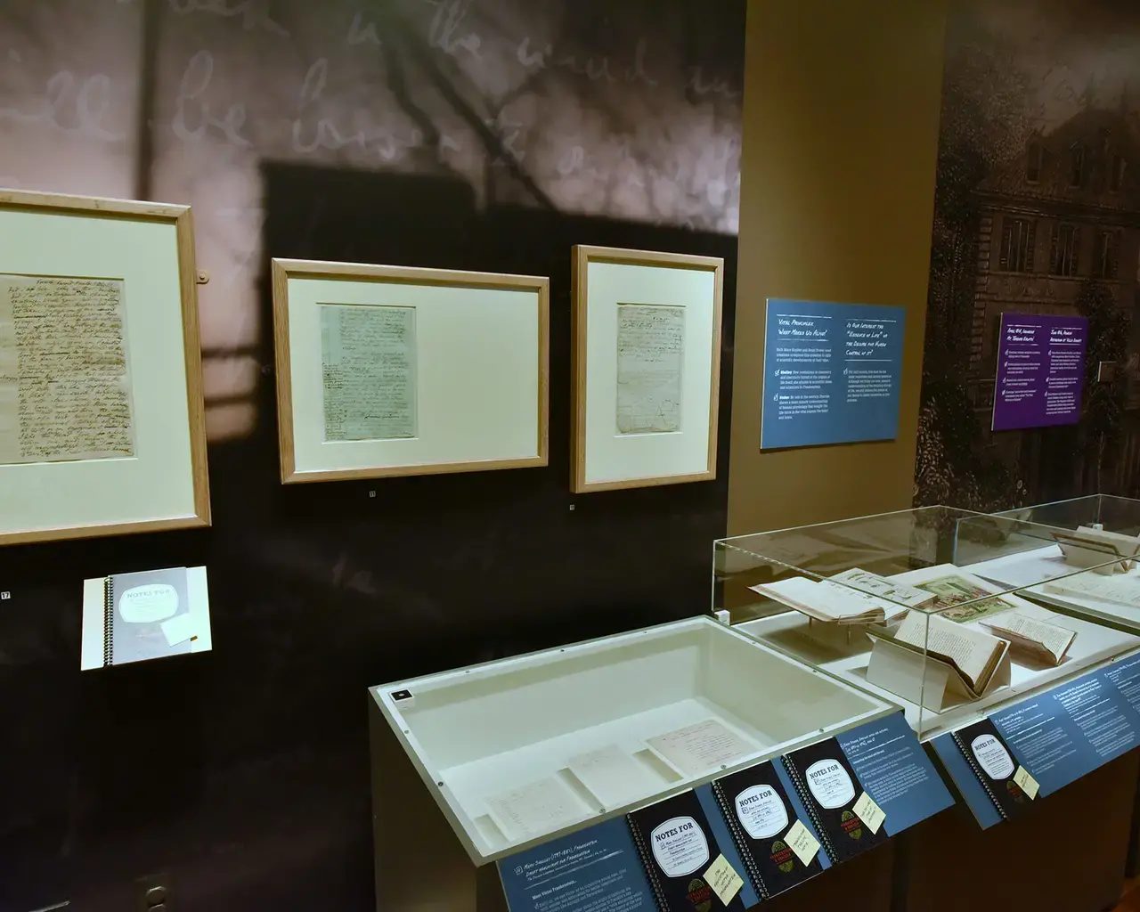 The Rosenbach of the Free Library of Philadelphia, Frankenstein &amp; Dracula: Gothic Monsters, Modern Science, 2017, installation view. Photo by Kelly &amp; Mass Photography.