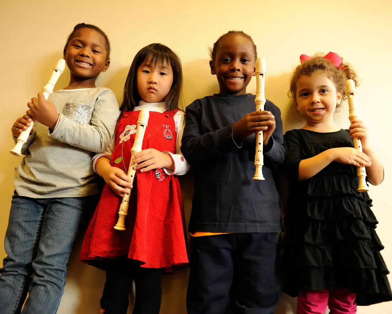 Students from Children&rsquo;s Music Workshop, Settlement&rsquo;s introductory music class. Photo courtesy of Settlement Music School.