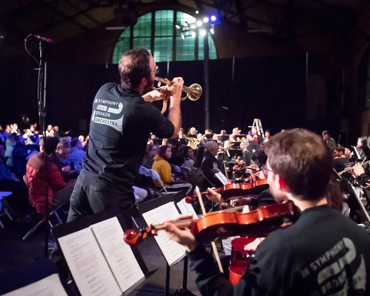 David Lang, Symphony for a Broken Orchestra, 2017, presented by Temple Contemporary. Photo by Betsy Manning.