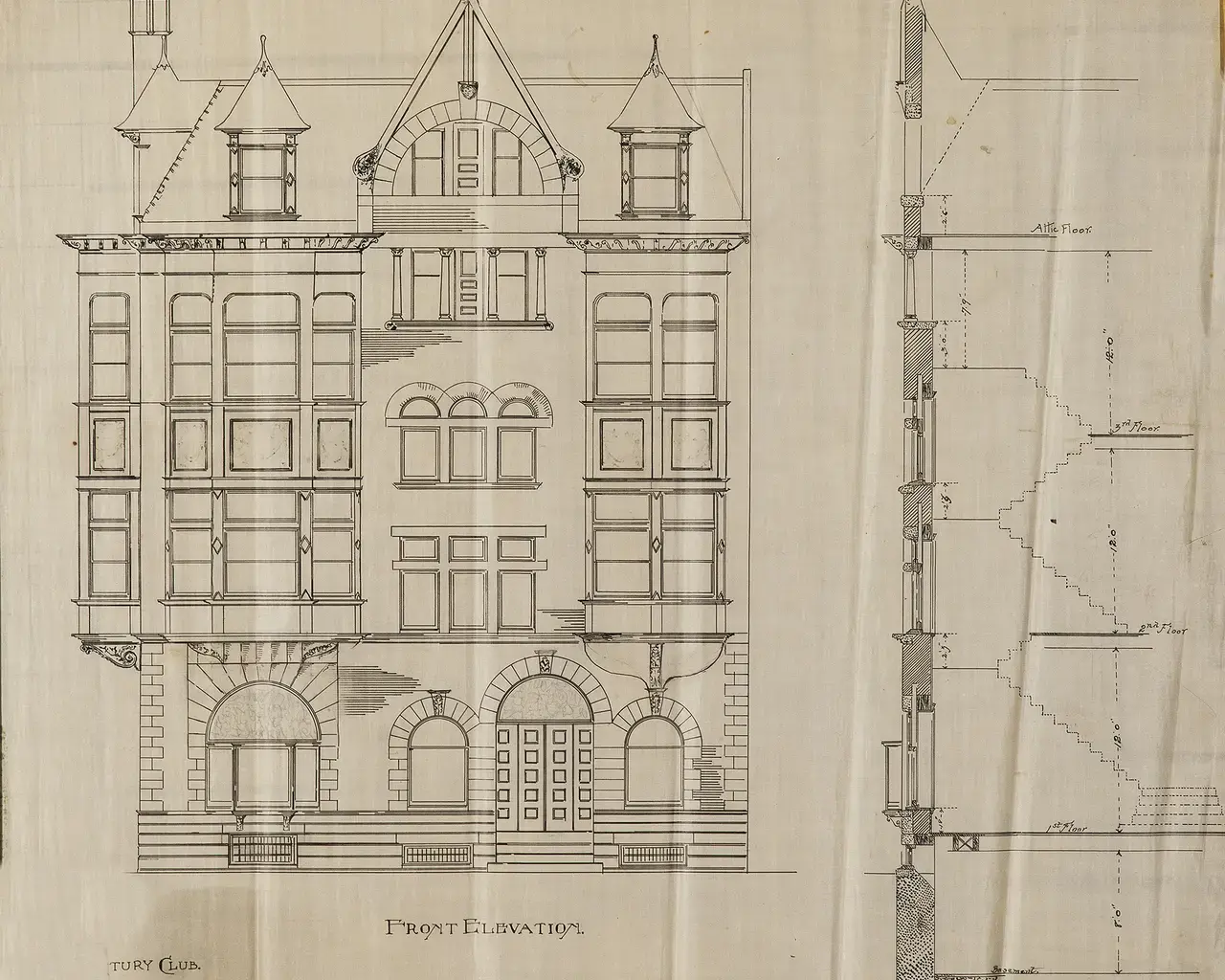 New Century Club, designed by Minerva Parker Nichols, Philadelphia, PA. Image courtesy of the collection of Carrie Baker.