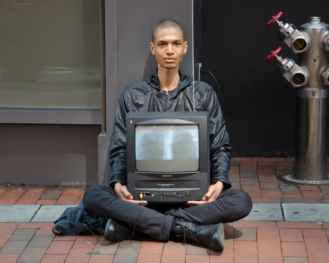 Wilmer Wilson IV, performance detail from Channel, 2017. Photo by Allison McDaniel, courtesy of the artist.