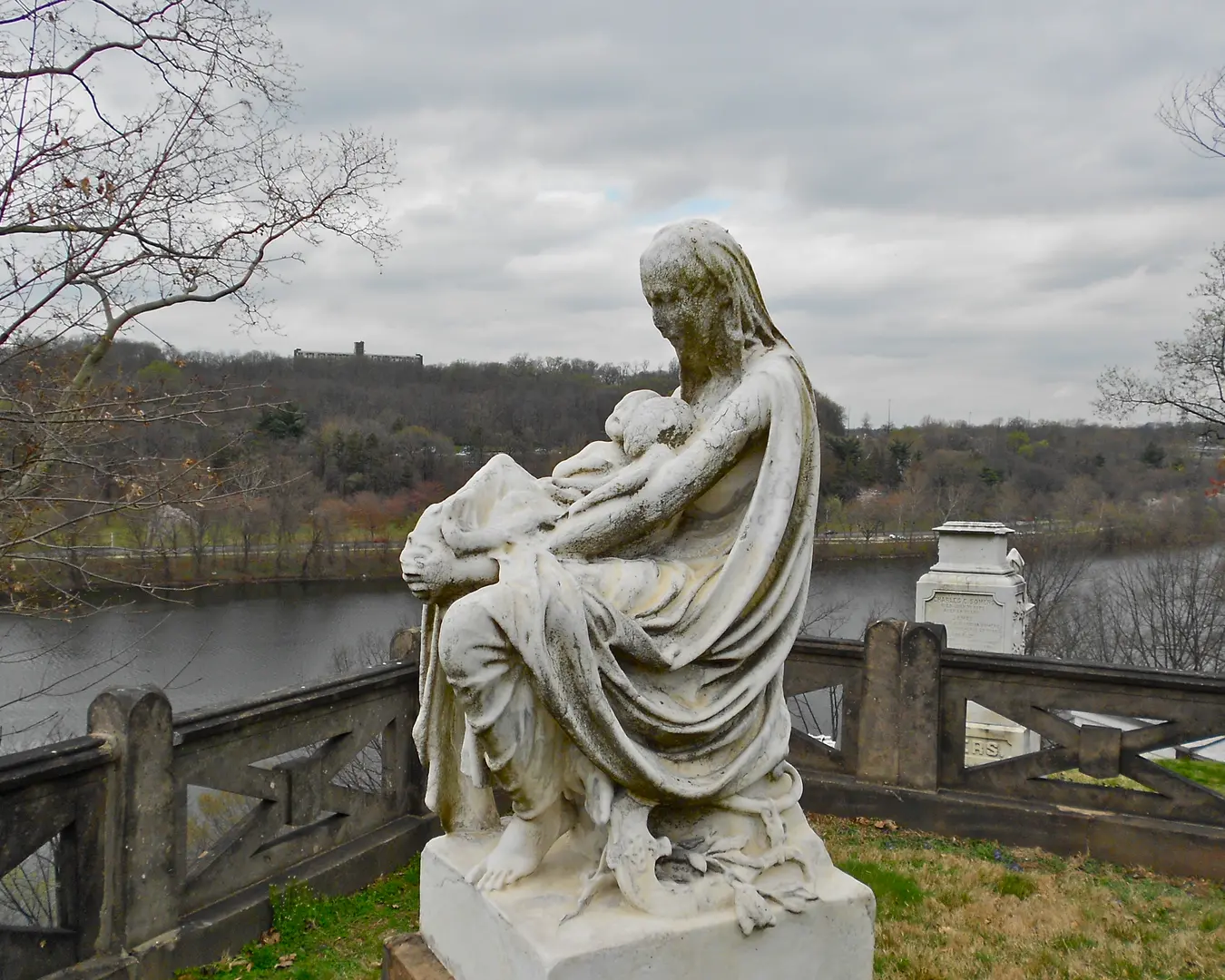 Mother and Twins&nbsp;monument by Henry Dmochowski Saunders, 1857. In Laurel Hill Cemetery&#39;s south section, overlooking Philadelphia&#39;s Schuylkill River.