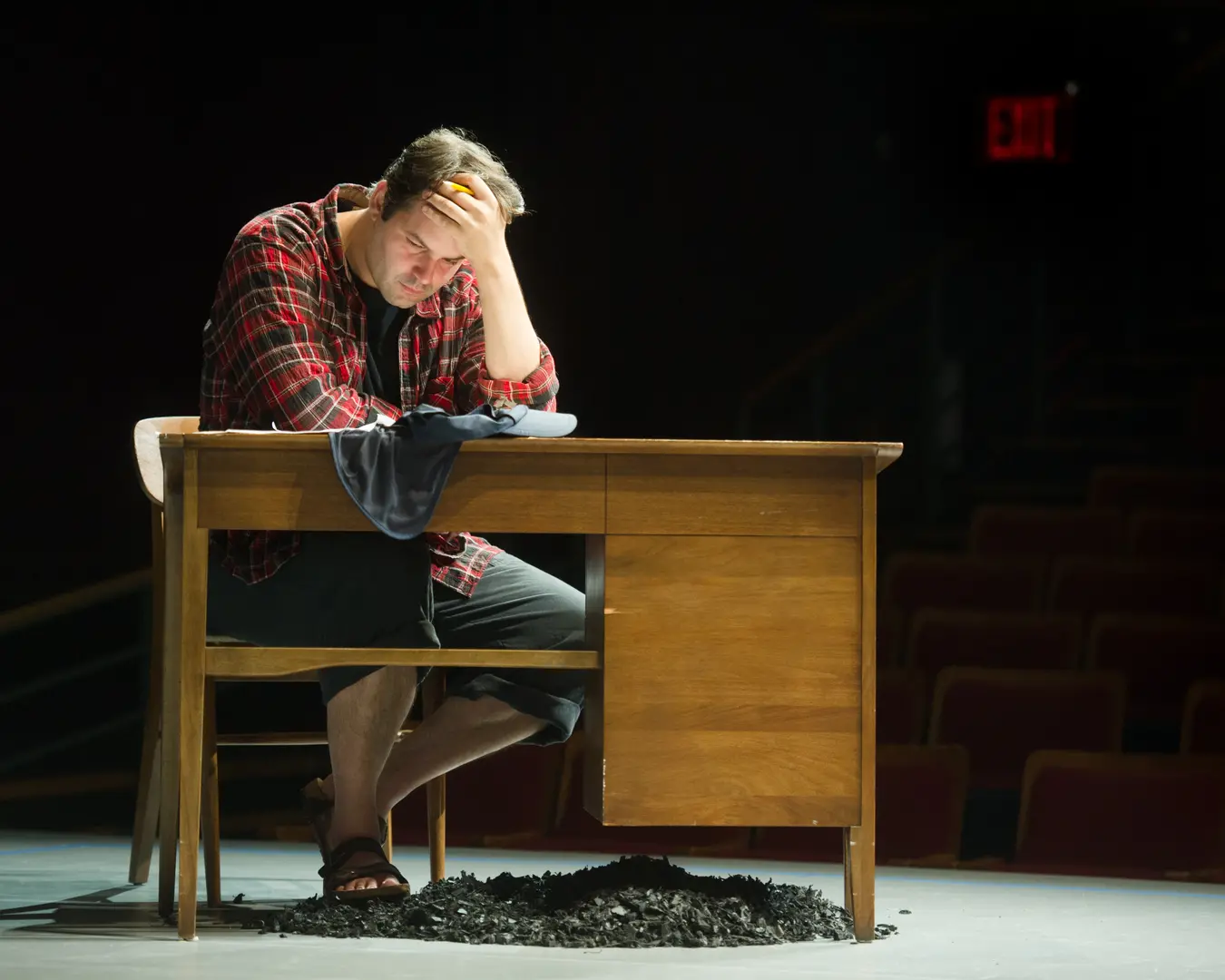 Alex Torra in Pig Iron Theatre Company&#39;s Zero Cost House&nbsp;by Toshiki Okada. Photo by Jacques-Jean Tiziou.